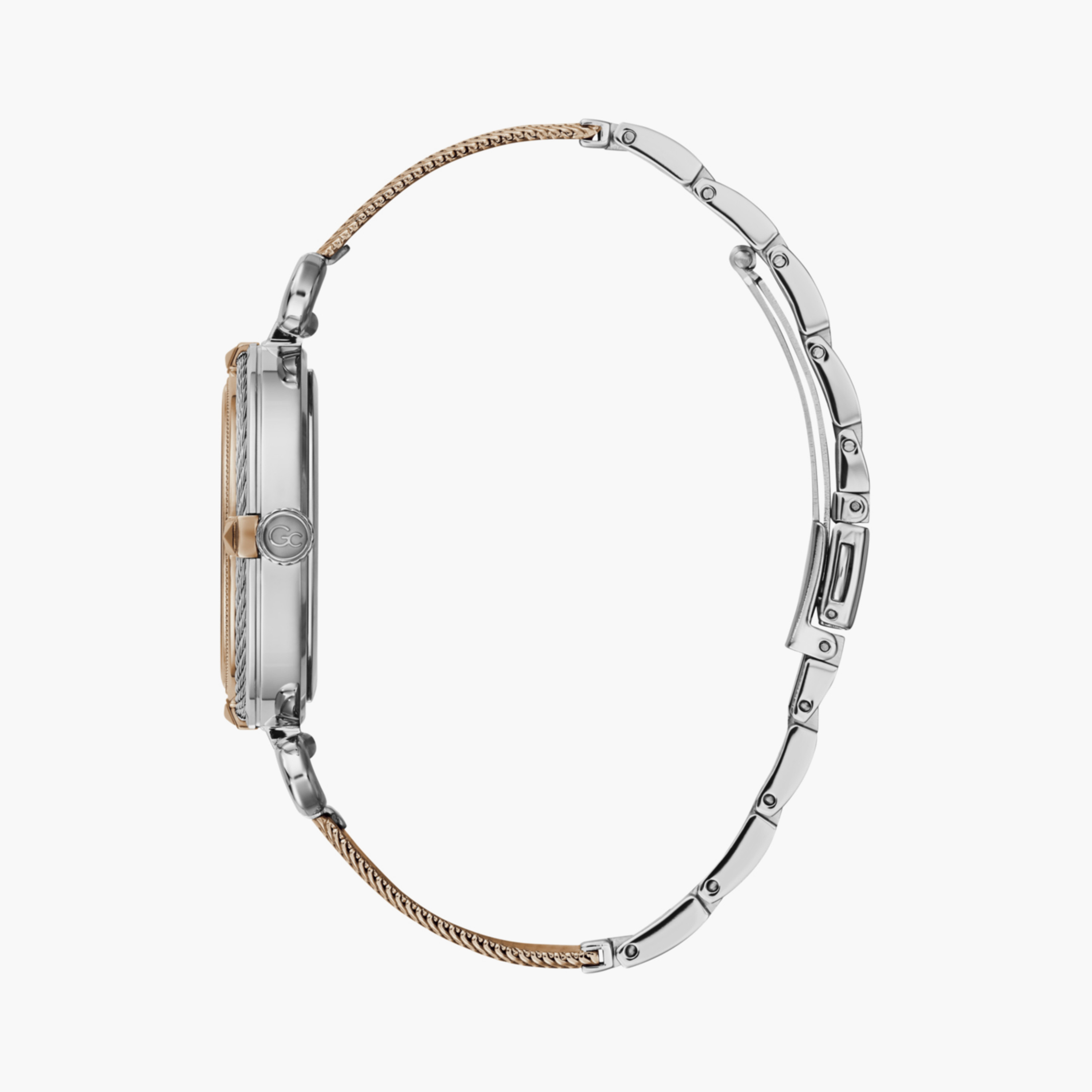 ساعة GC للنساء 36 مم فضة وذهب وردي تناظري من الستانلس ستيل | Y58001L1MF-women-watchesandjewellery-watches-image-2