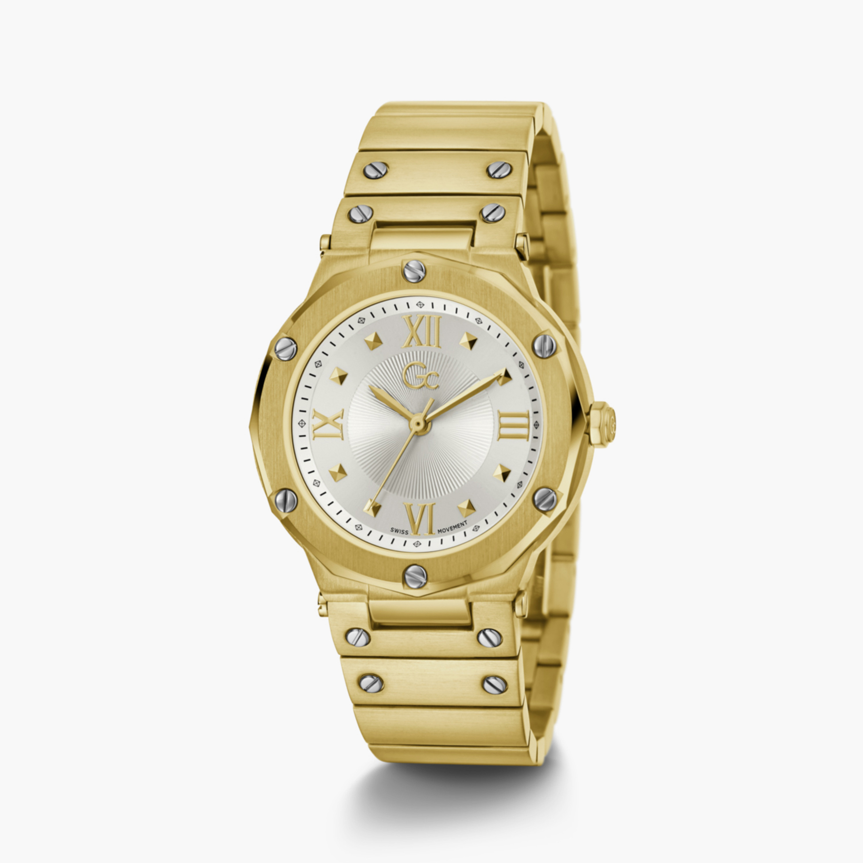 ساعة GC للنساء 36 مم فضة بعرض تناظري من الستانلس ستيل | Y60002L1MF-women-watchesandjewellery-watches-image-2