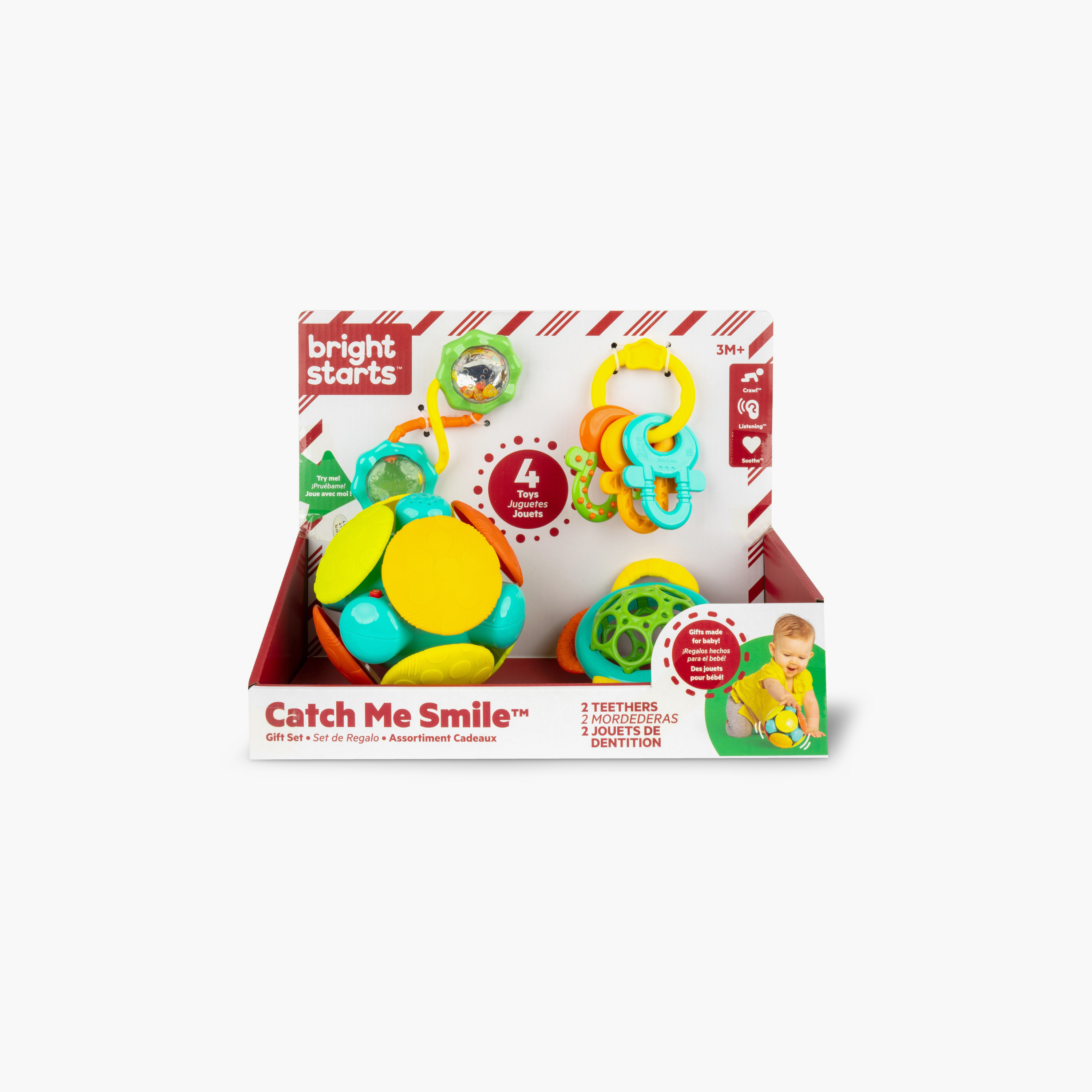 Bright Starts 4-Piece Catch Me Smile Holiday Gift Set - 3 Months+-toys-babyandtoddlertoys-rattlesandteethers-image-8