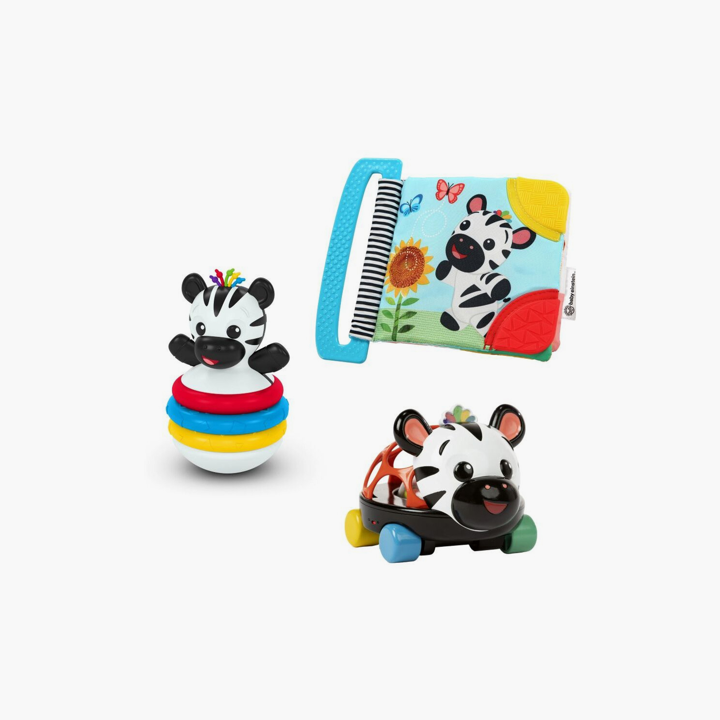 Baby Einstein 3-Piece Zen the Zebra Gift Set - 3 Months+-baby-feeding-teethers-image-1