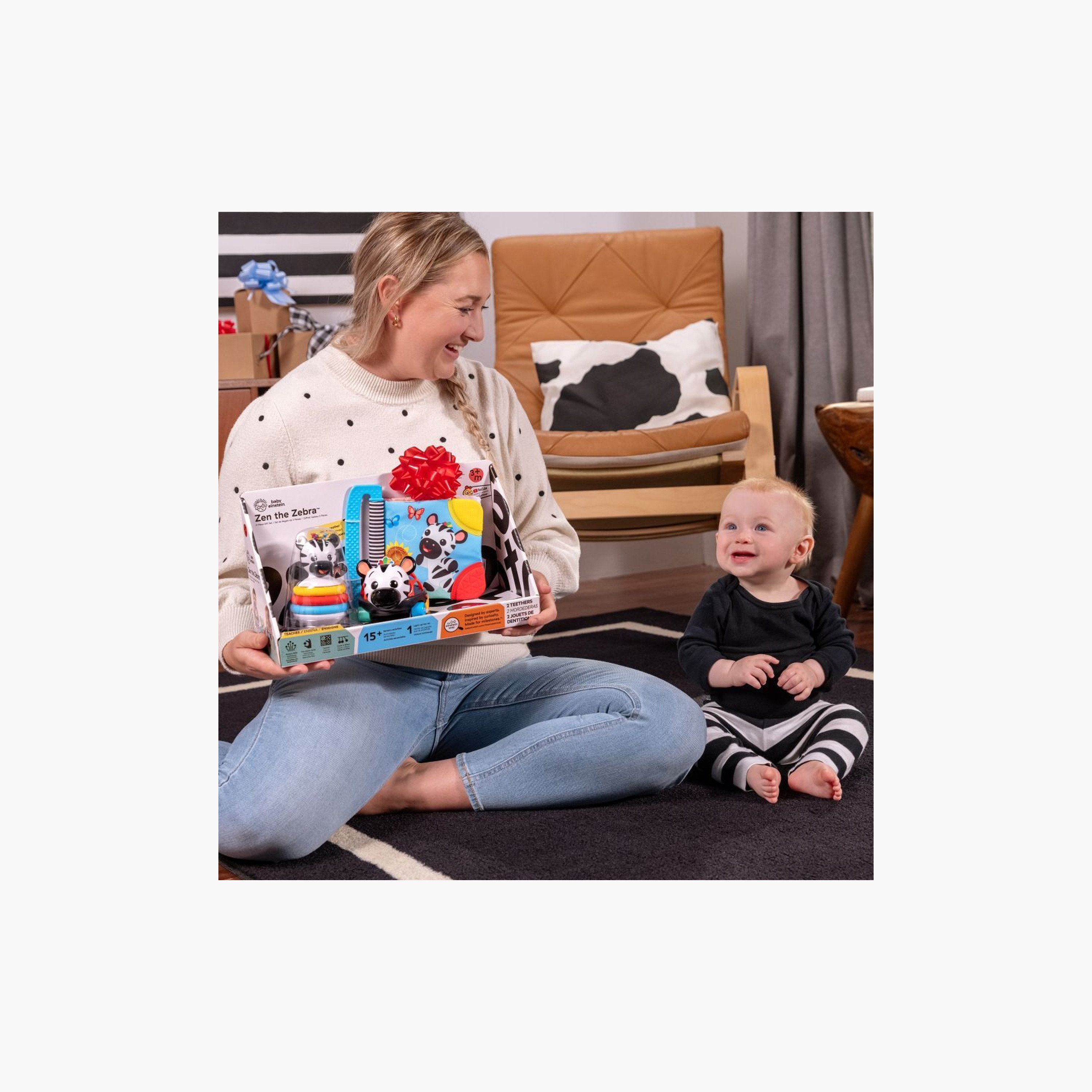 Baby Einstein 3-Piece Zen the Zebra Gift Set - 3 Months+-baby-feeding-teethers-image-2