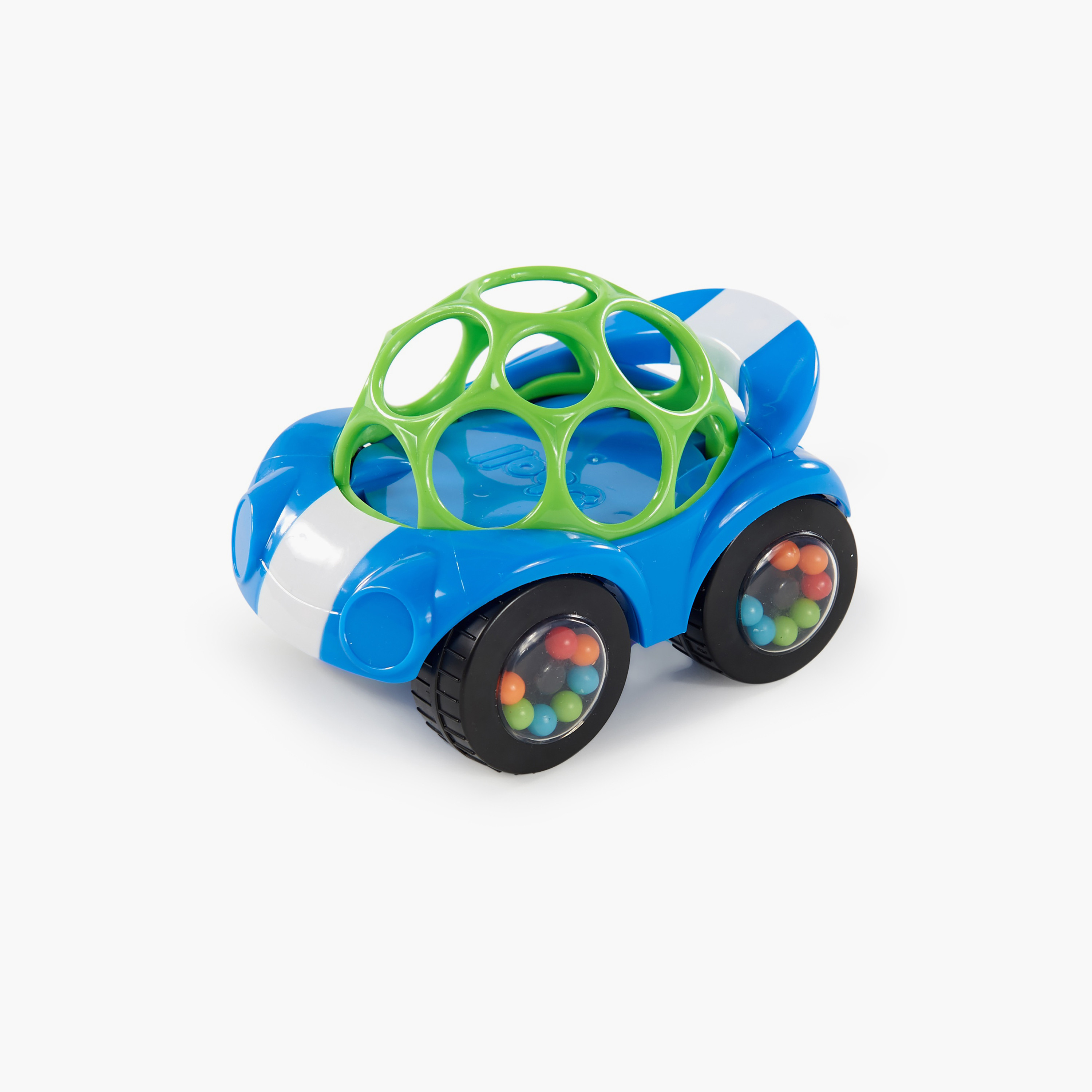 Bright Starts Oball Rattle & Roll Car Toy with Flexible Grip Design & Sound Beads 3 Months+-toys-babyandtoddlertoys-rattlesandteethers-image-1