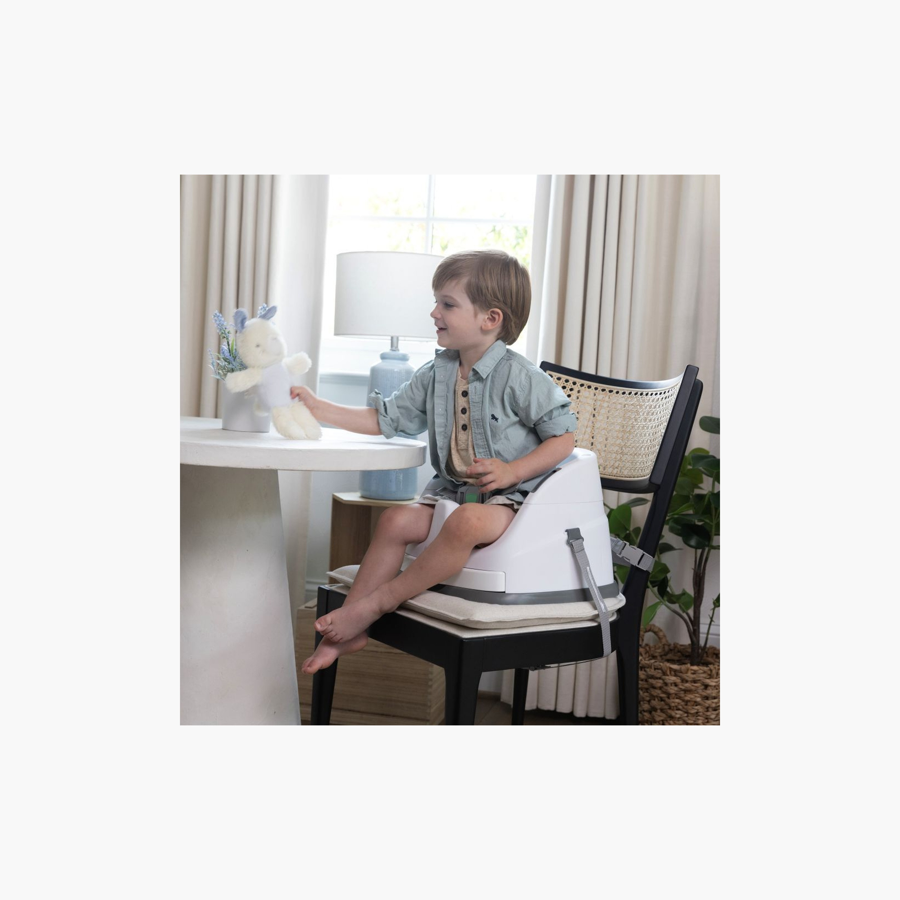 Ingenuity Baby Base 2-in-1 Booster Feeding & Floor Seat with Self-Storing Tray - Night Sky-baby-feeding-highchairsandboosters-image-3
