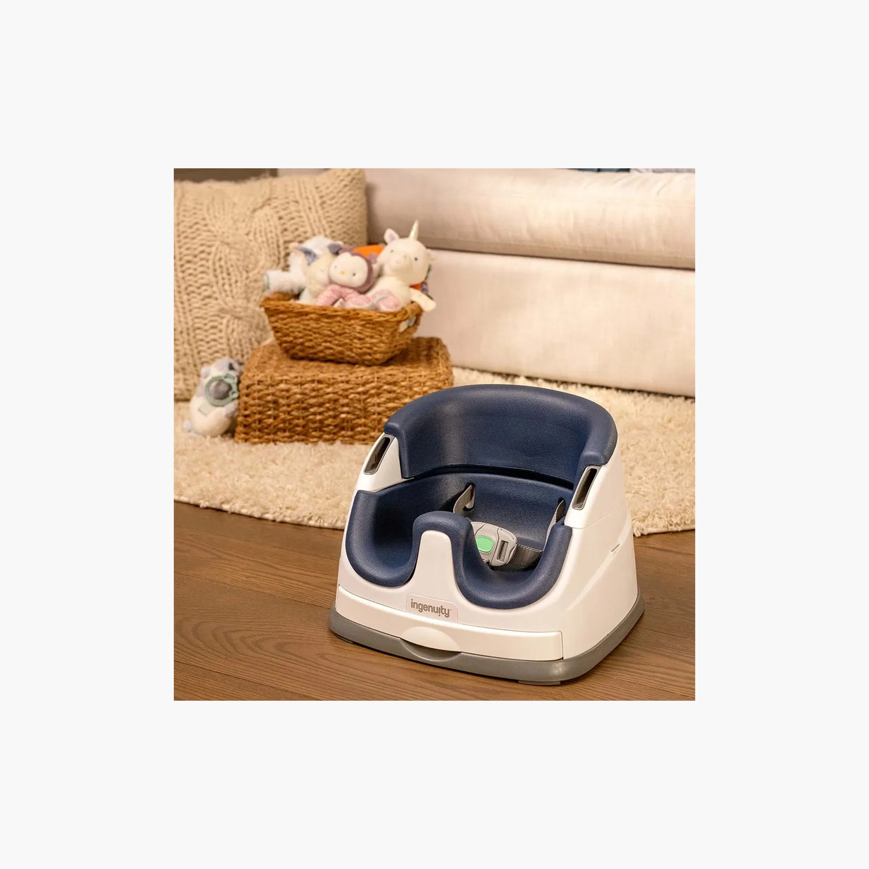 Ingenuity Baby Base 2-in-1 Booster Feeding & Floor Seat with Self-Storing Tray - Night Sky-baby-feeding-highchairsandboosters-image-7