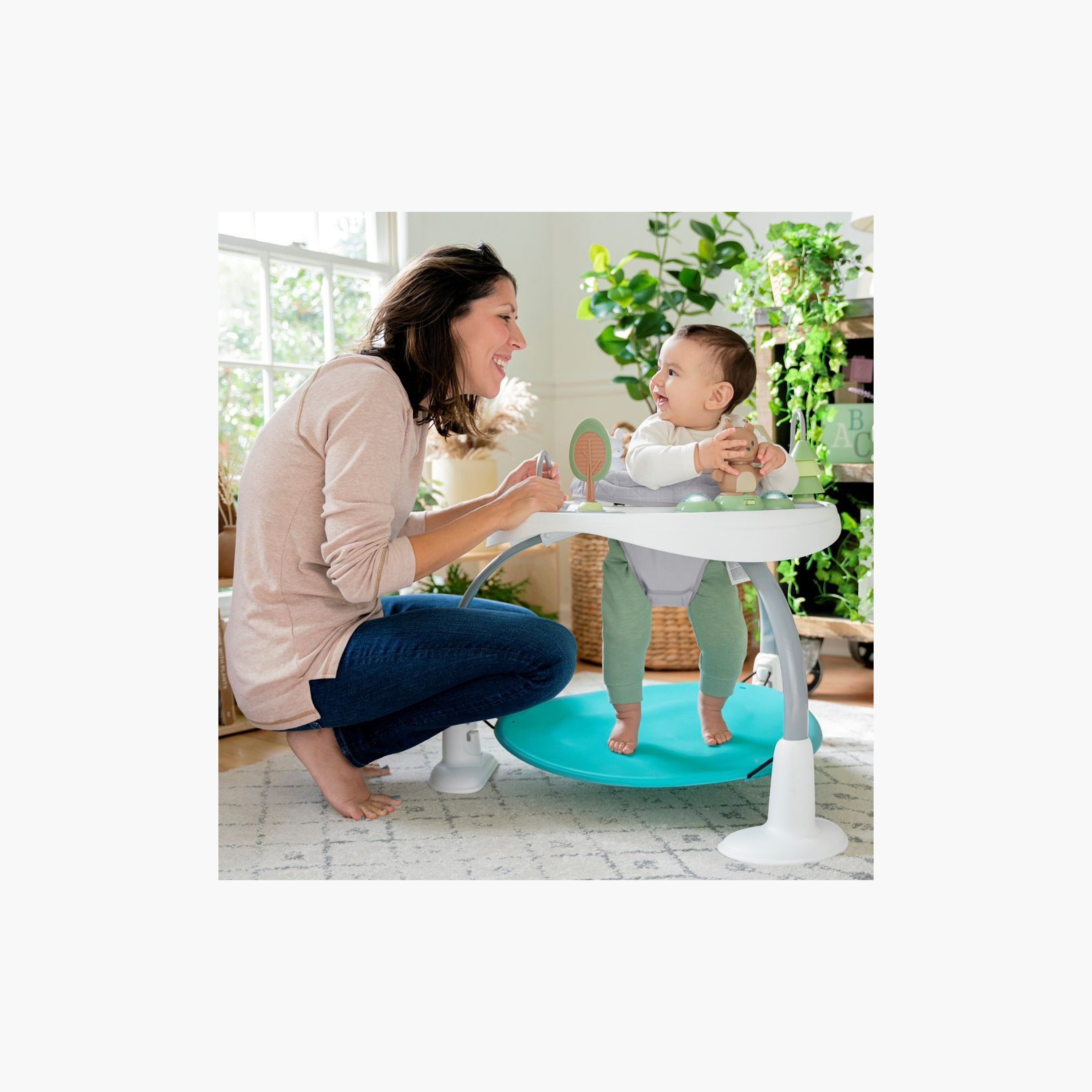 Ingenuity Spring & Sprout 2-in-1 Baby Activity Centre Jumper with Table - First Forest - 6 Months+-baby-infantactivity-bouncers-image-5