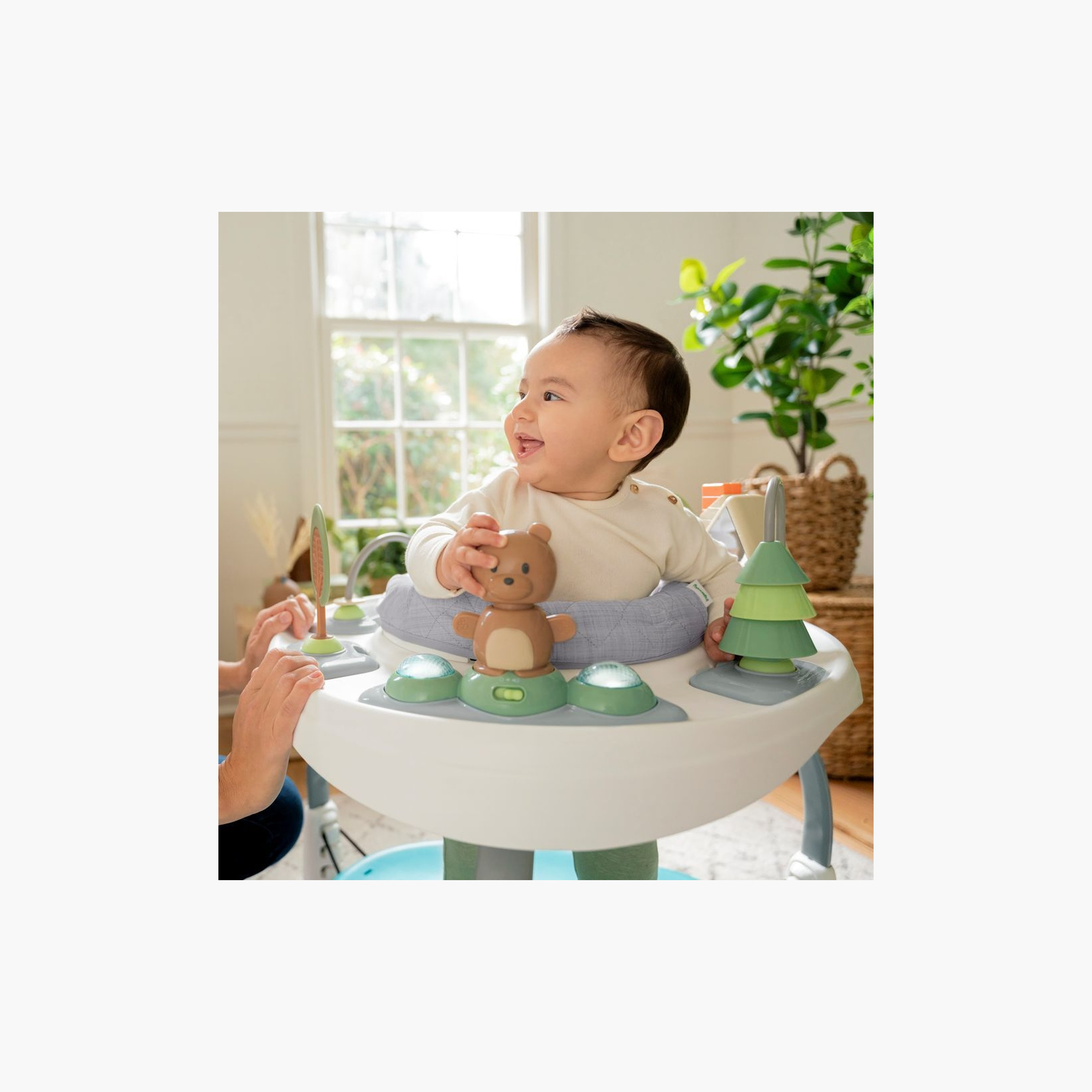Ingenuity Spring & Sprout 2-in-1 Baby Activity Centre Jumper with Table - First Forest - 6 Months+-baby-infantactivity-bouncers-image-7