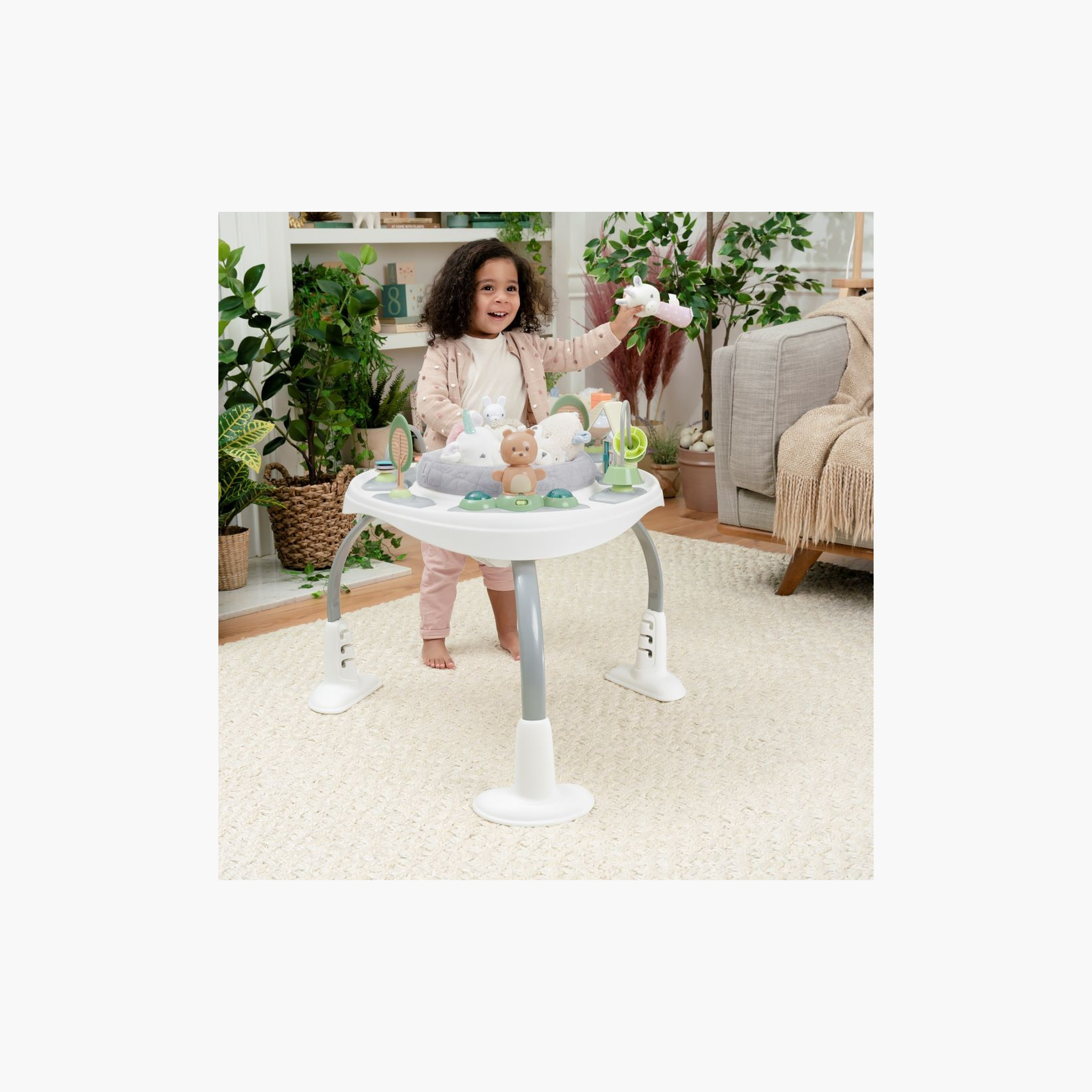Ingenuity Spring & Sprout 2-in-1 Baby Activity Centre Jumper with Table - First Forest - 6 Months+-baby-infantactivity-bouncers-image-9