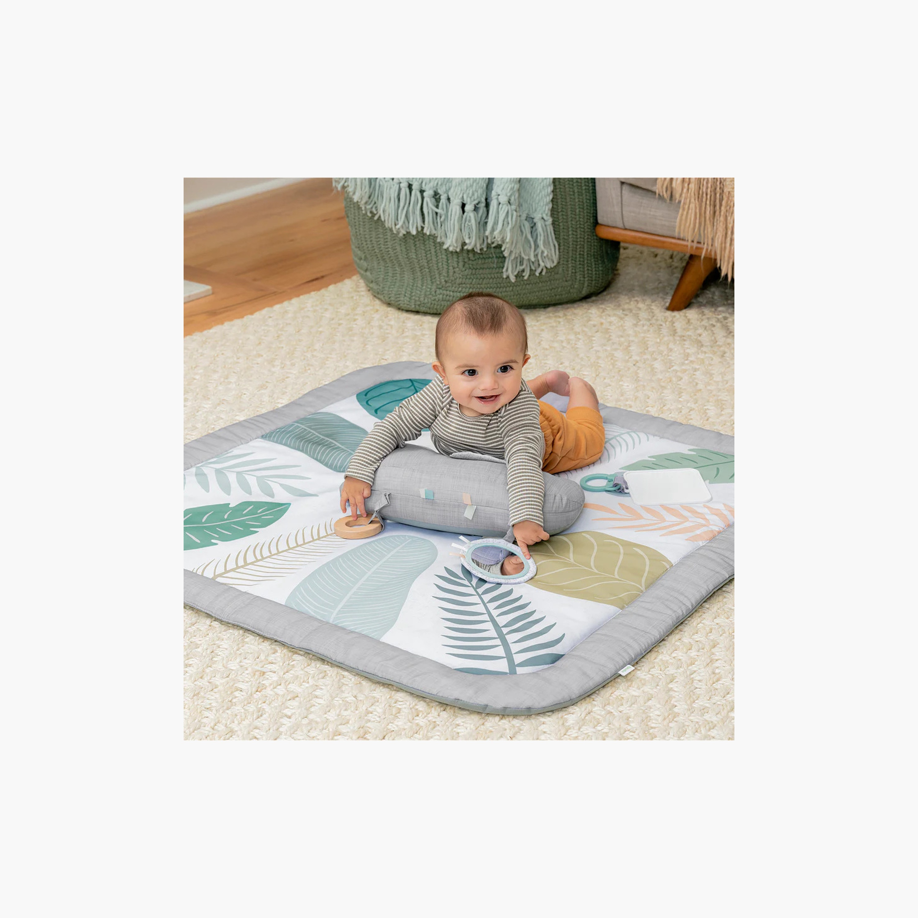 Ingenuity Sprout Spot Baby Milestone Play Mat with Photo Props & 5 Developmental Toys - Newborns+-baby-infantactivity-playpensandplaymats-image-2