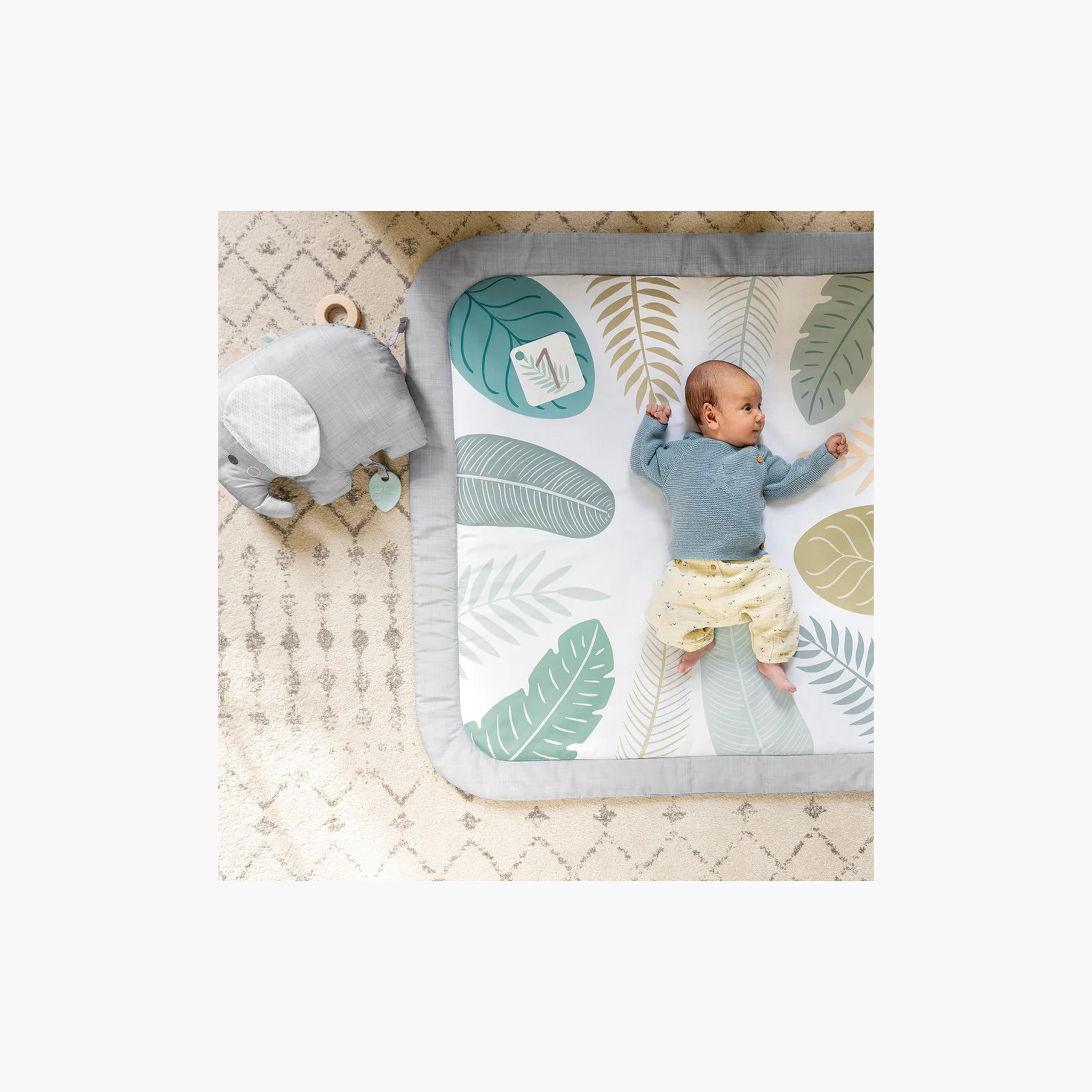 Ingenuity Sprout Spot Baby Milestone Play Mat with Photo Props & 5 Developmental Toys - Newborns+-baby-infantactivity-playpensandplaymats-image-5