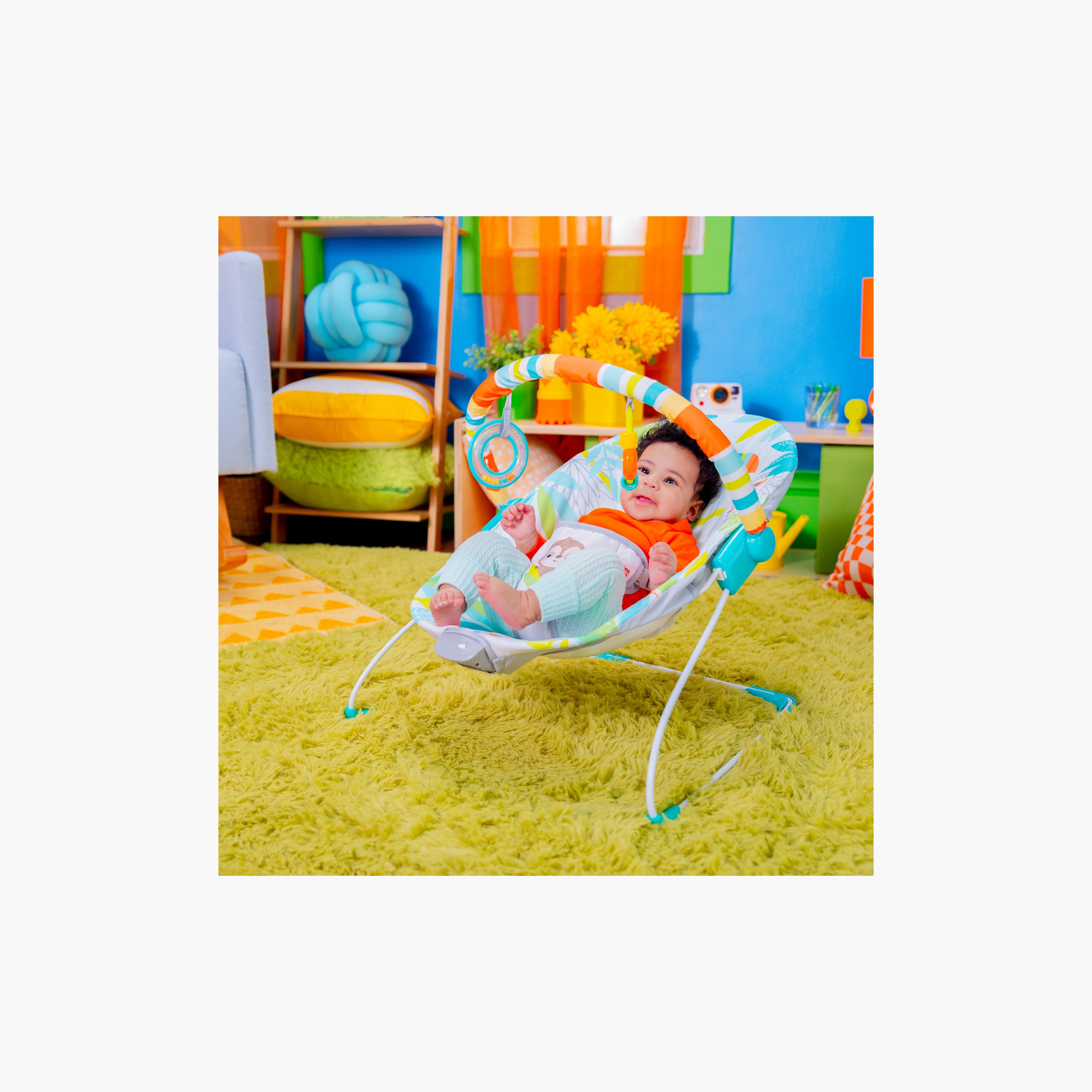 Bright Starts Rainforest Vibes Vibrating Bouncer with Hanging Toys - Newborns+-baby-infantactivity-bouncers-image-6