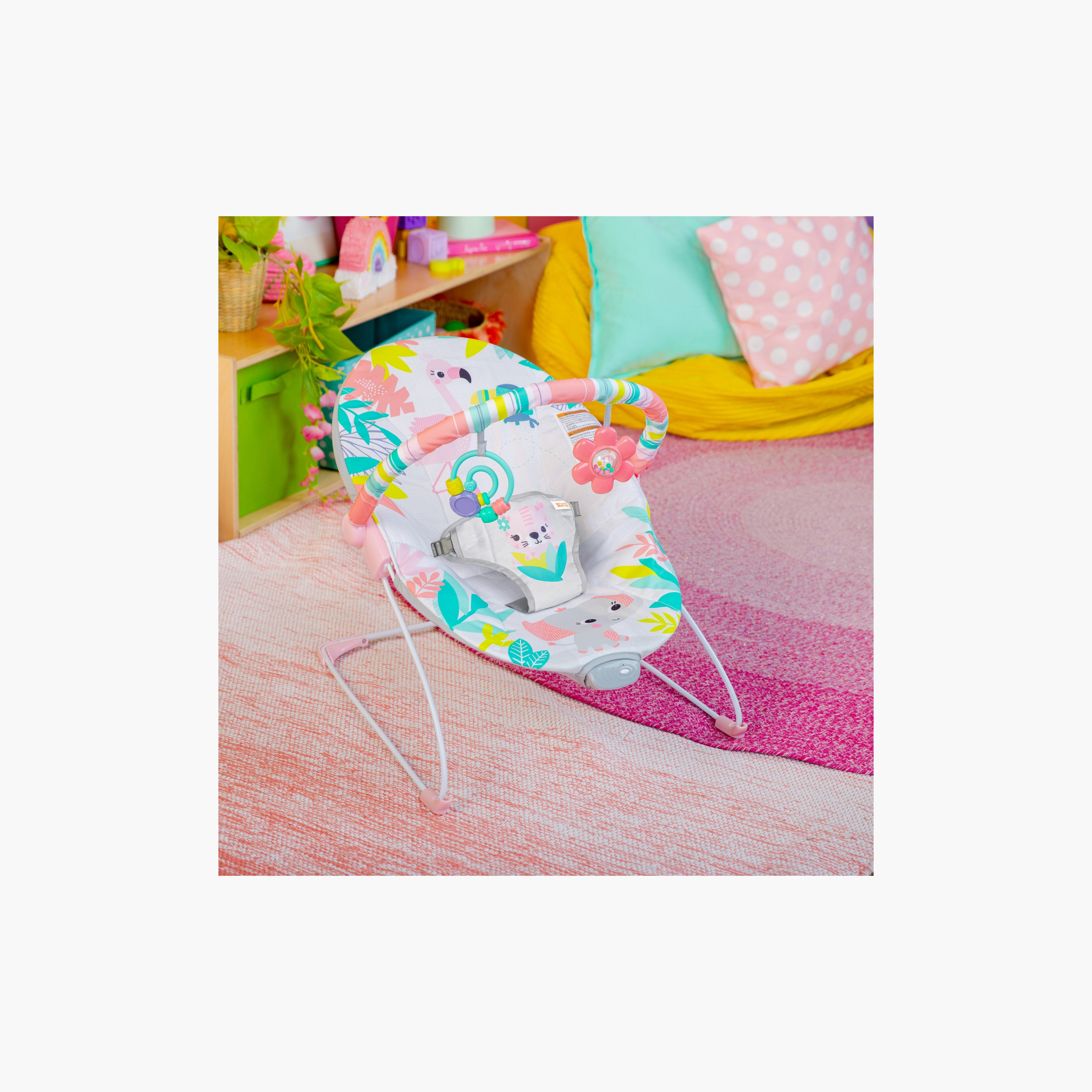 Bright Starts Rainforest Vibes Vibrating Bouncer with Hanging Toys - Newborns+-baby-infantactivity-bouncers-image-8