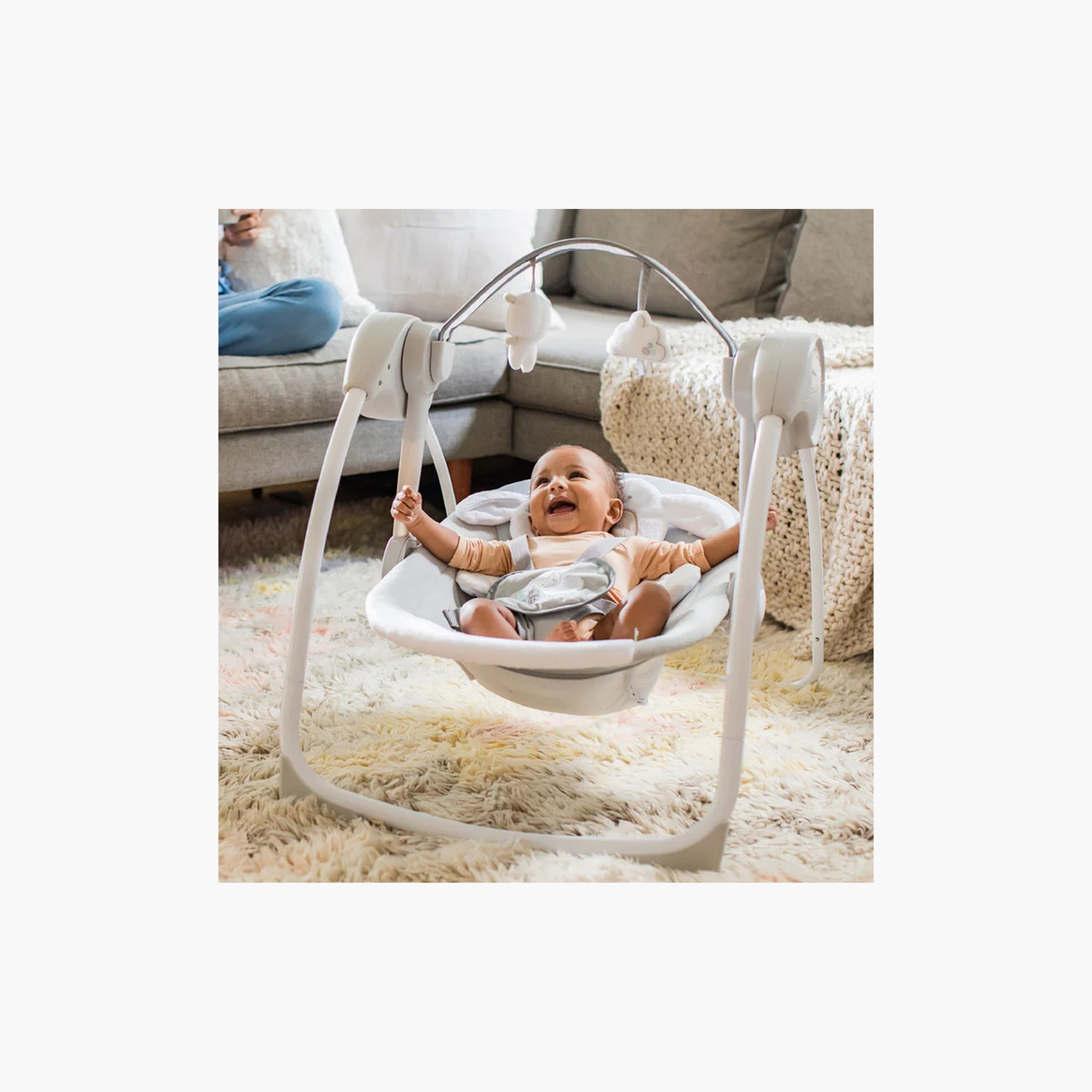 Ingenuity Comfort 2 Go Compact Foldable Swing with 12 Melodies - 0 to 9 Months-toys-outdoor-slidesandswings-image-2