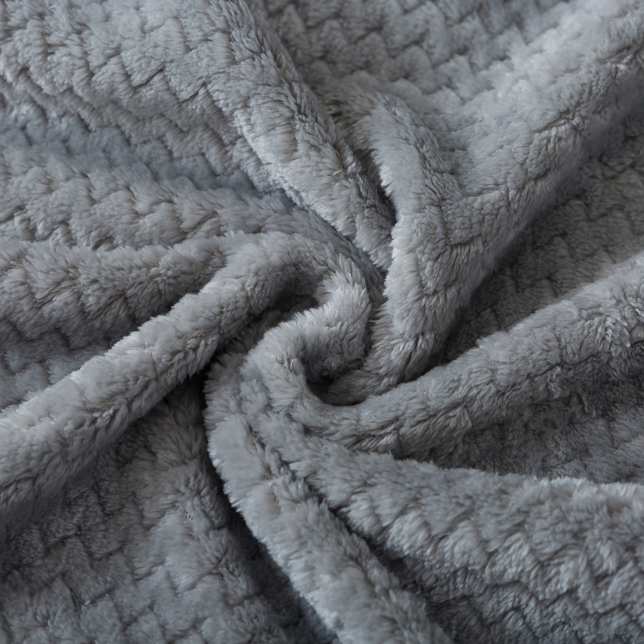 كارلين ديكور بطانية جاكار فخمة رمادية-household-bedding-blankets-image-8