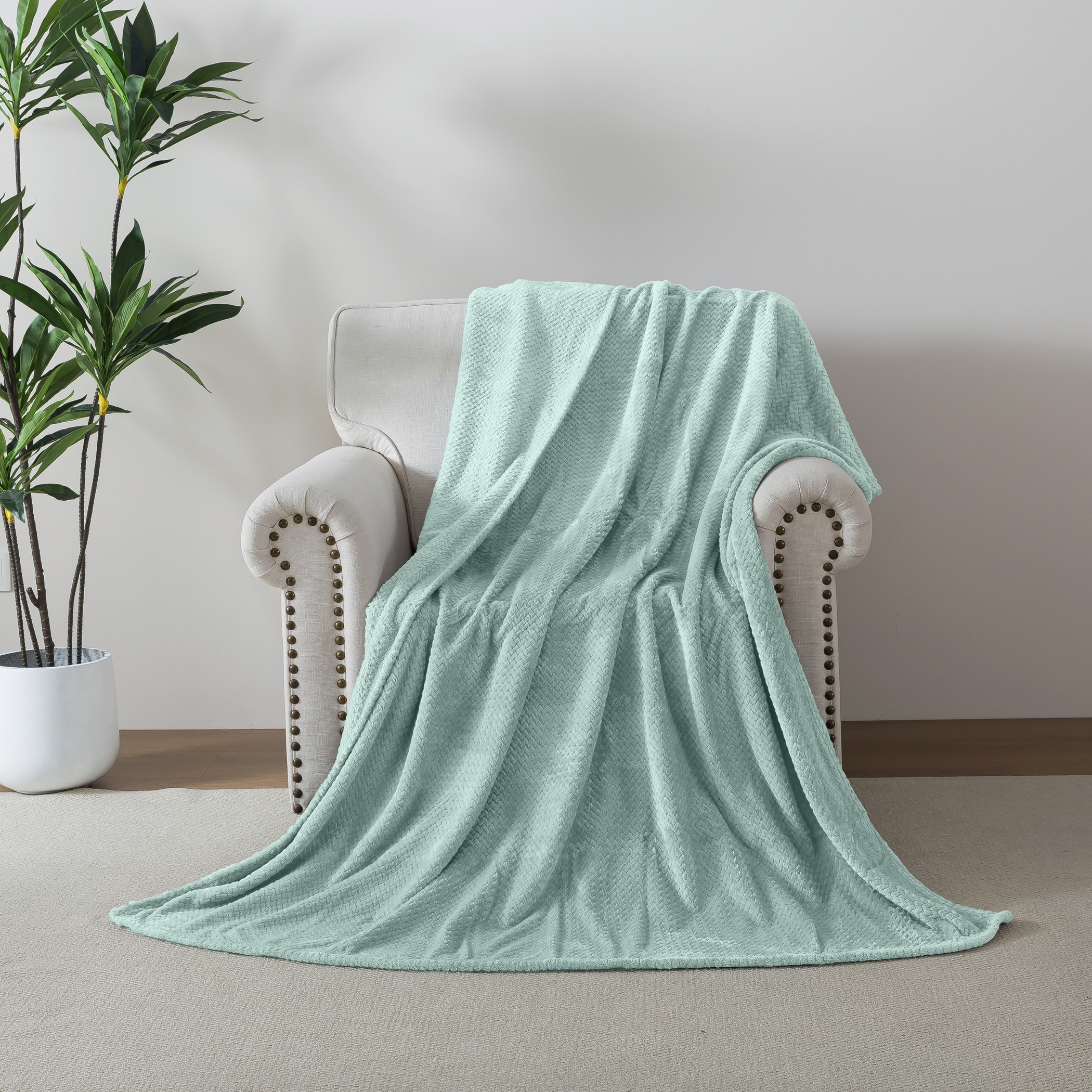 Karleen Decor Textured Fleece Throw Blanket-household-bedding-blankets-image-1
