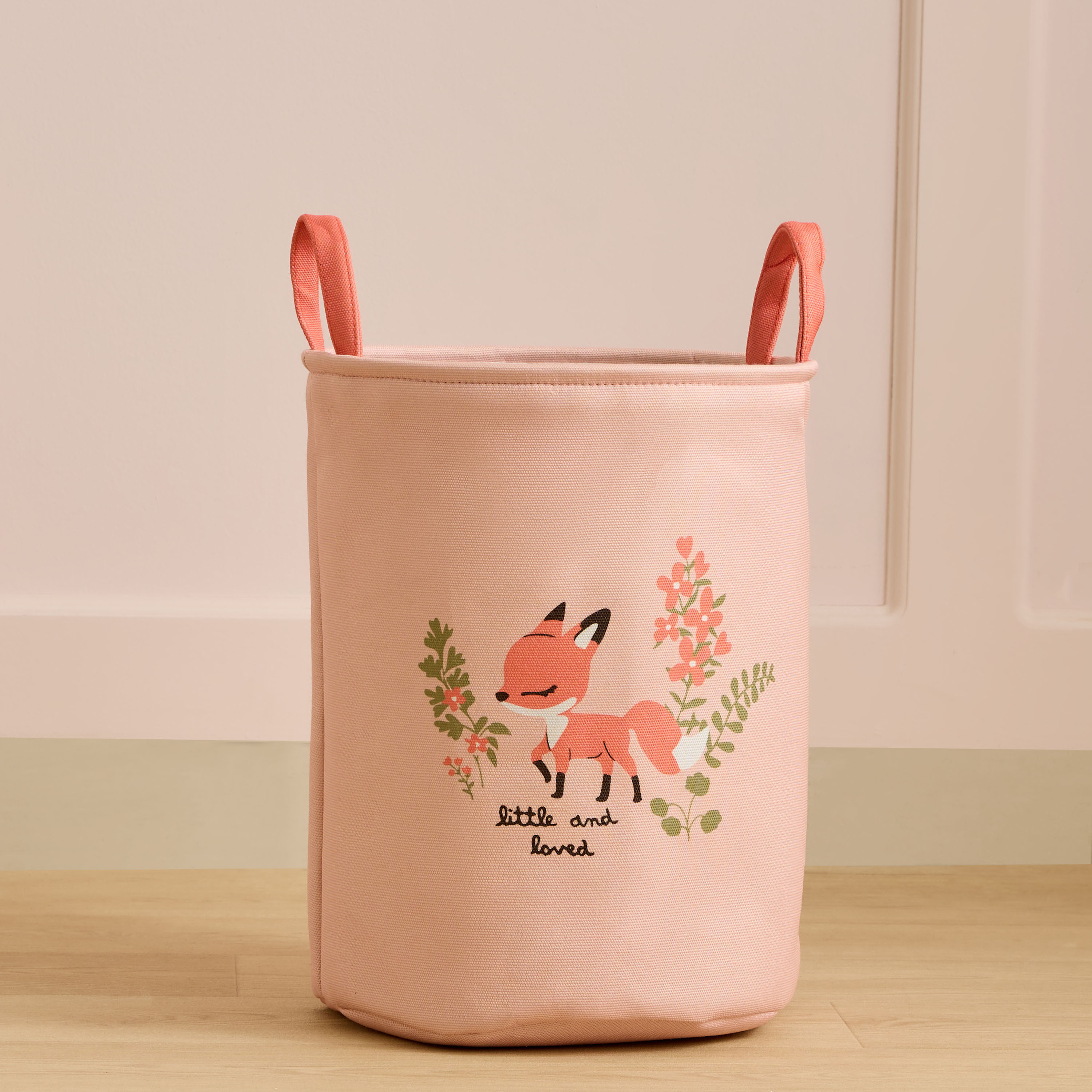 Juniors Nursery Laundry Hamper with Fox Print - Polyester-baby-nursery-roomdecor-image-1