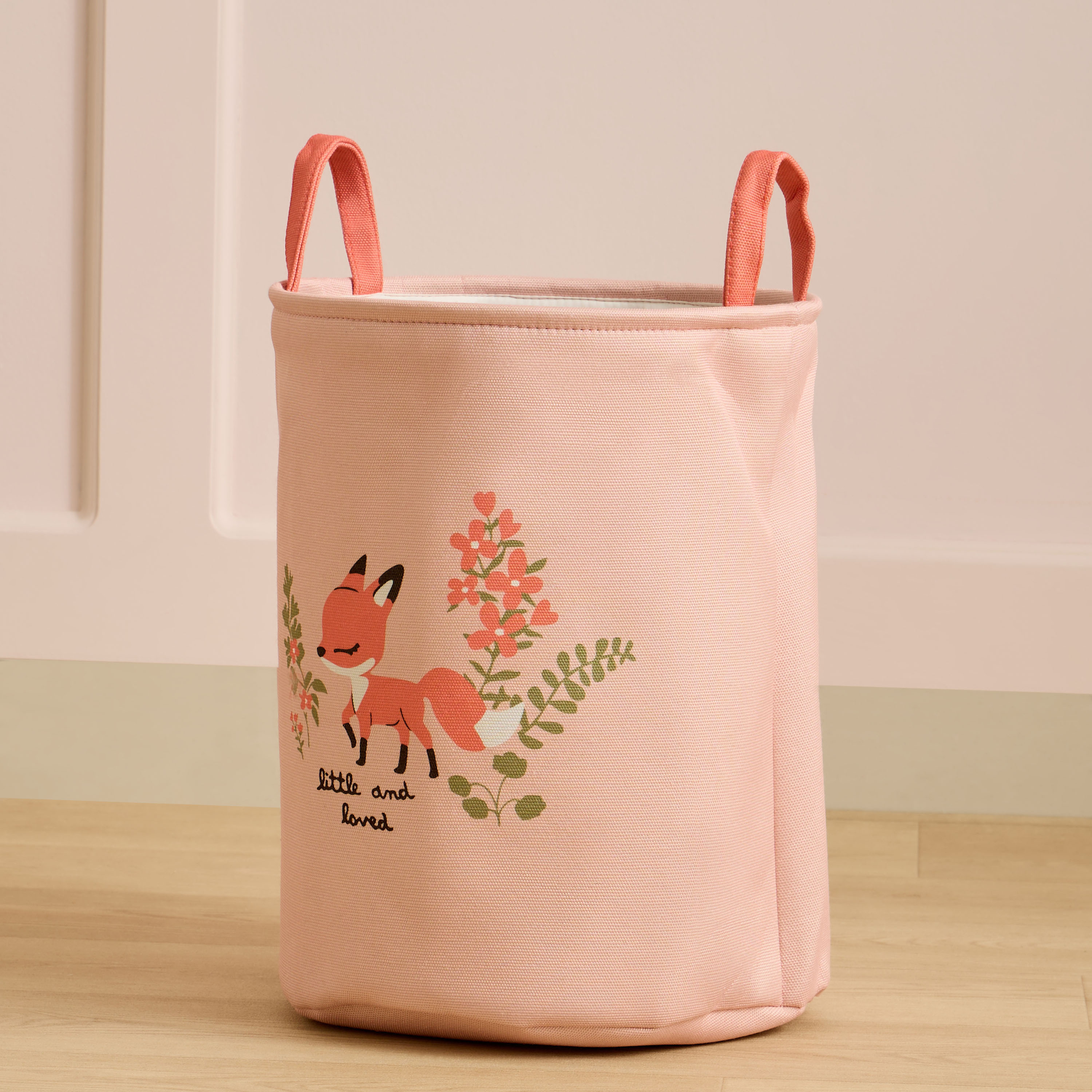 Juniors Nursery Laundry Hamper with Fox Print - Polyester-baby-nursery-roomdecor-image-2