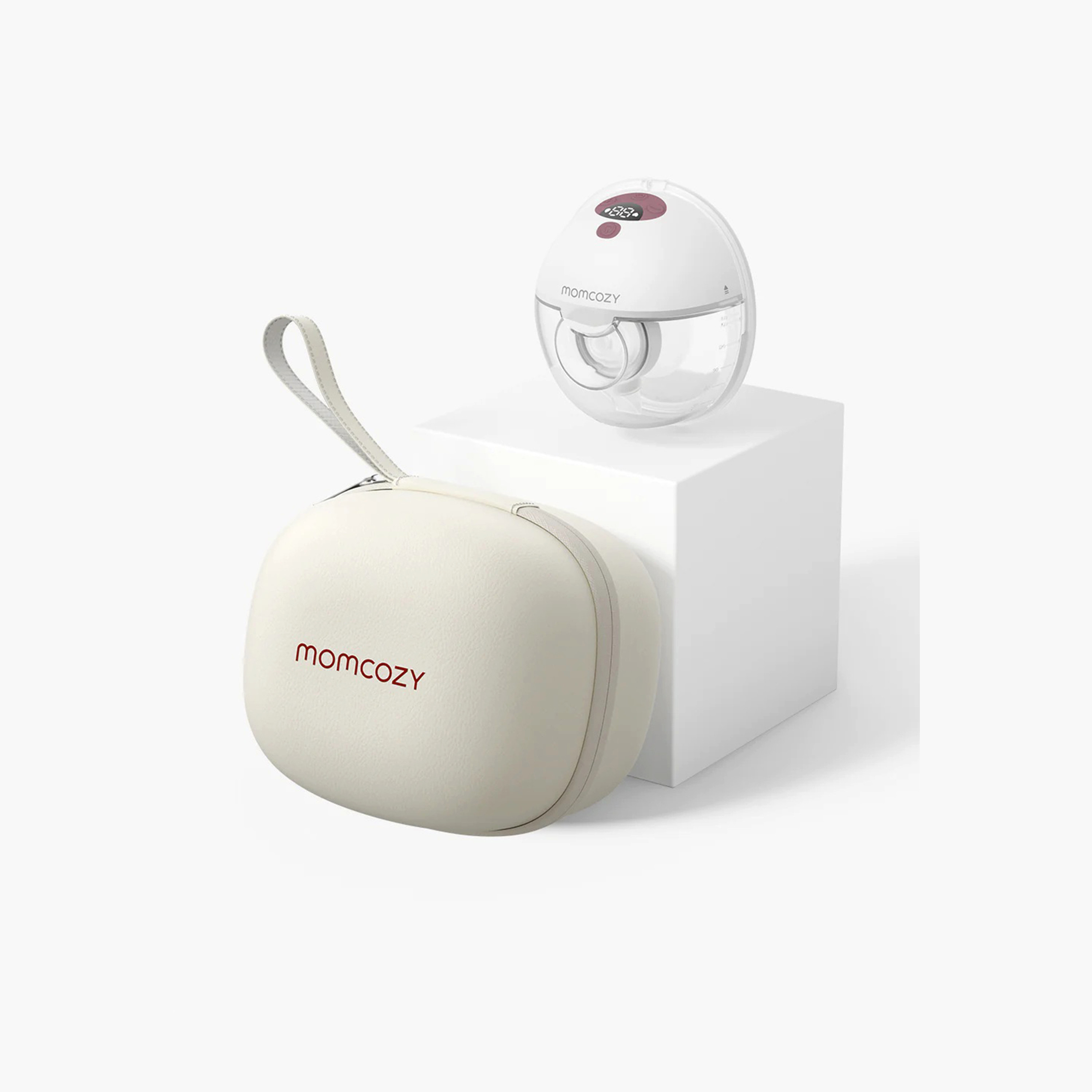 Momcozy M5 Single Wearable Electric Breast Pump - Maroon-baby-feeding-breastfeedingandcare-image-1