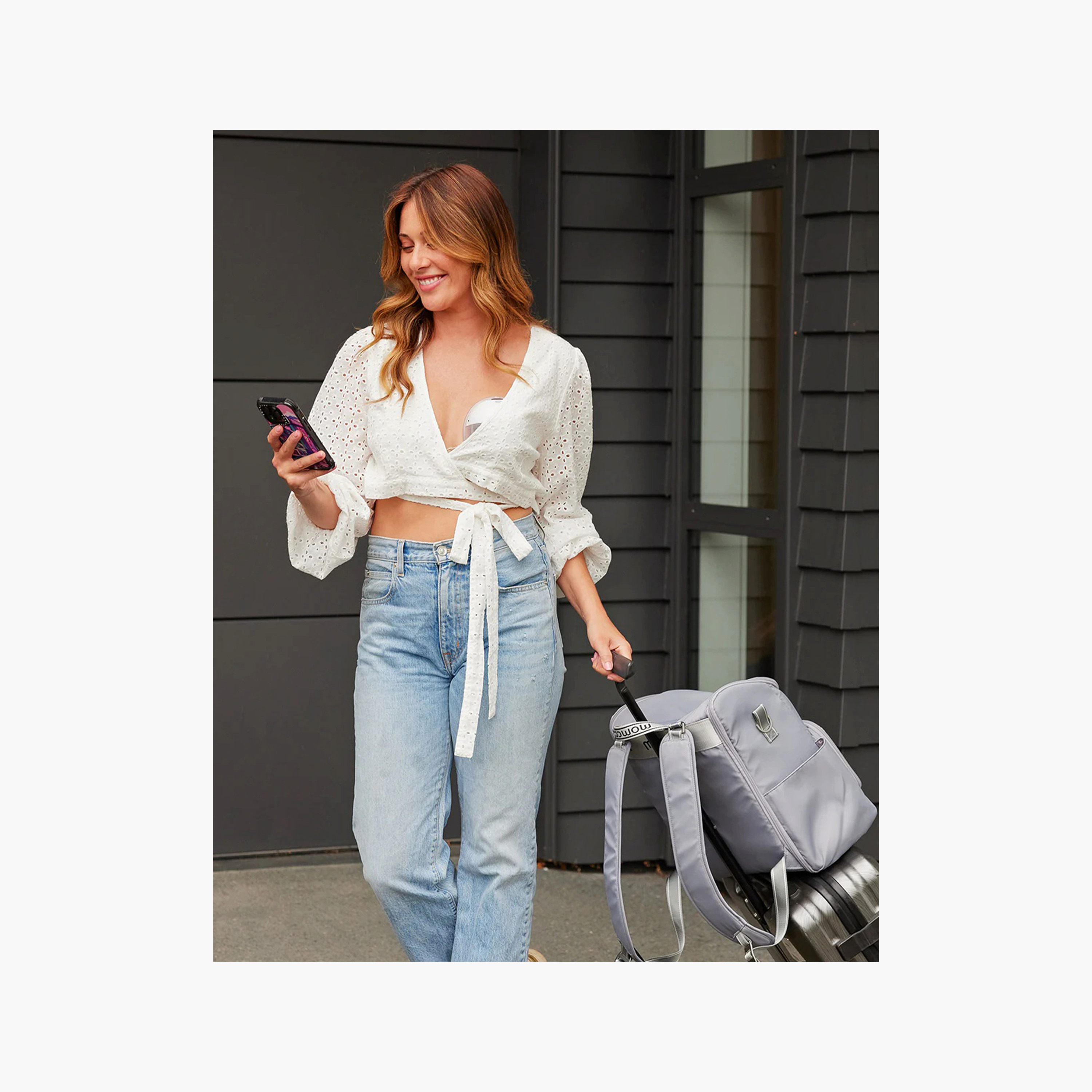 Momcozy M5 Single Wearable Electric Breast Pump - Maroon-baby-feeding-breastfeedingandcare-image-7