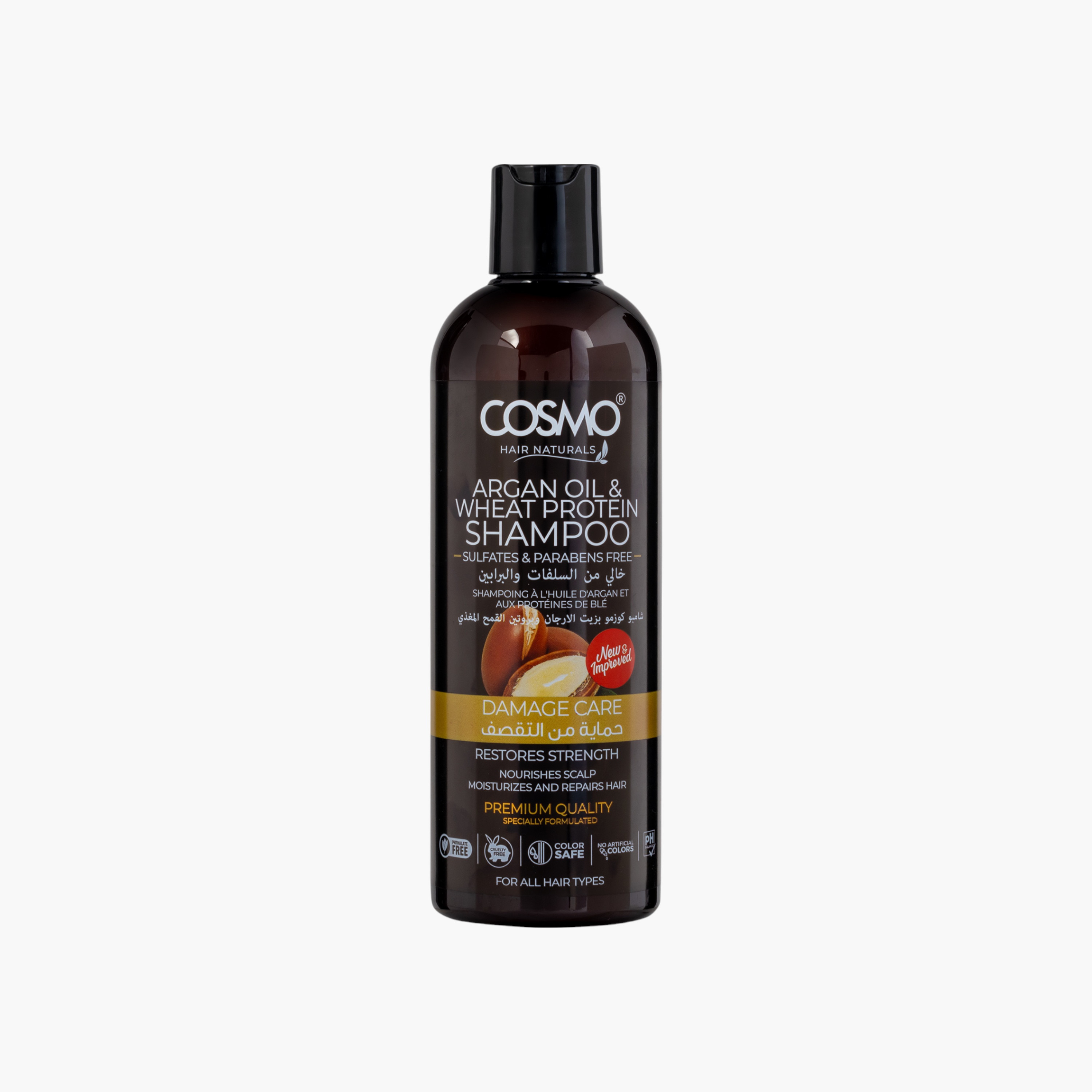 Cosmo Damage Care Argan Oil and Wheat Protein Shampoo - 480 ml-beautyandpersonalcare-hair-haircare-shampoos-image-1