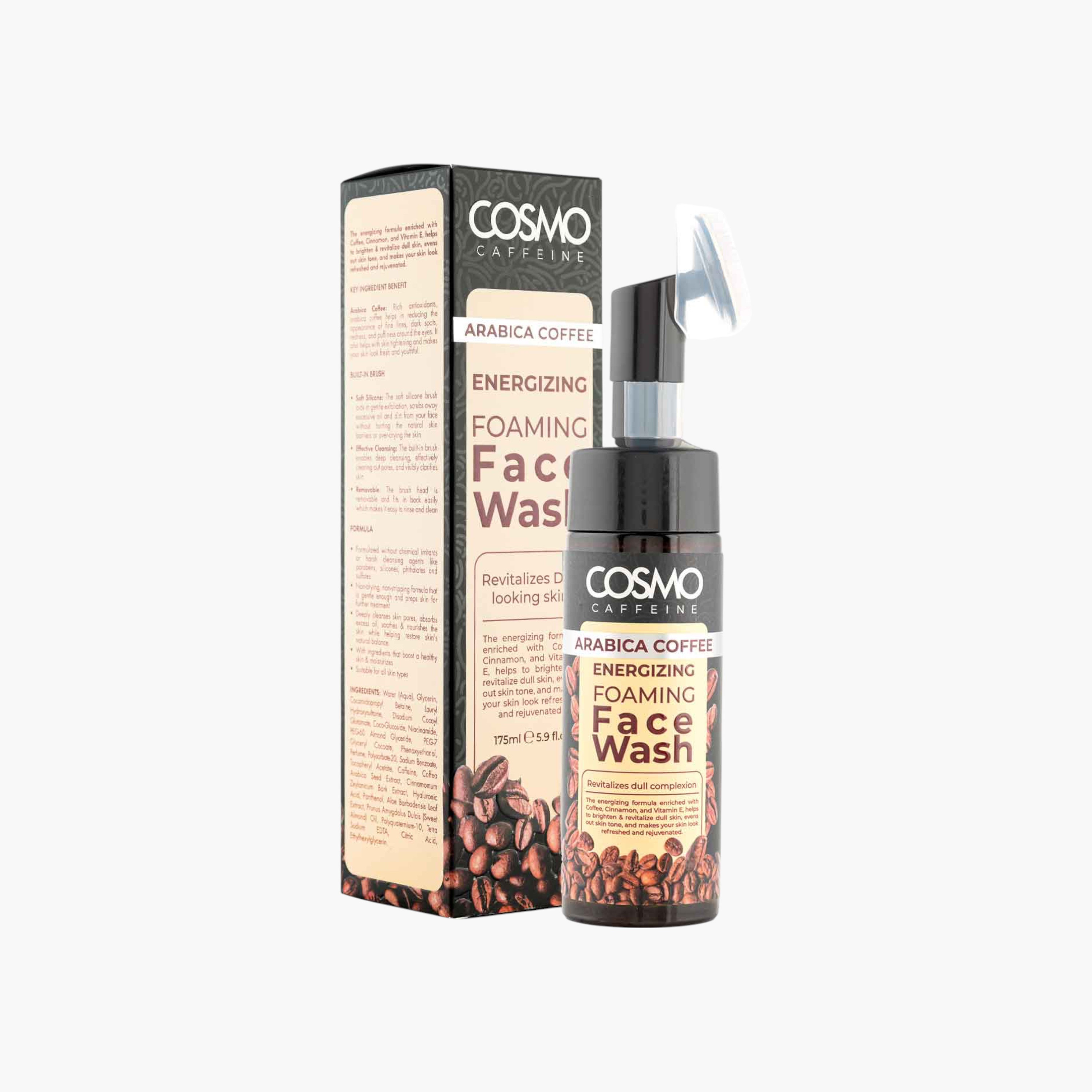 غسول وجه رغوي كافيين قهوة من كوزمو  - 175 مل-beautyandpersonalcare-skin-cleansers-facewashandcleansers-image-1