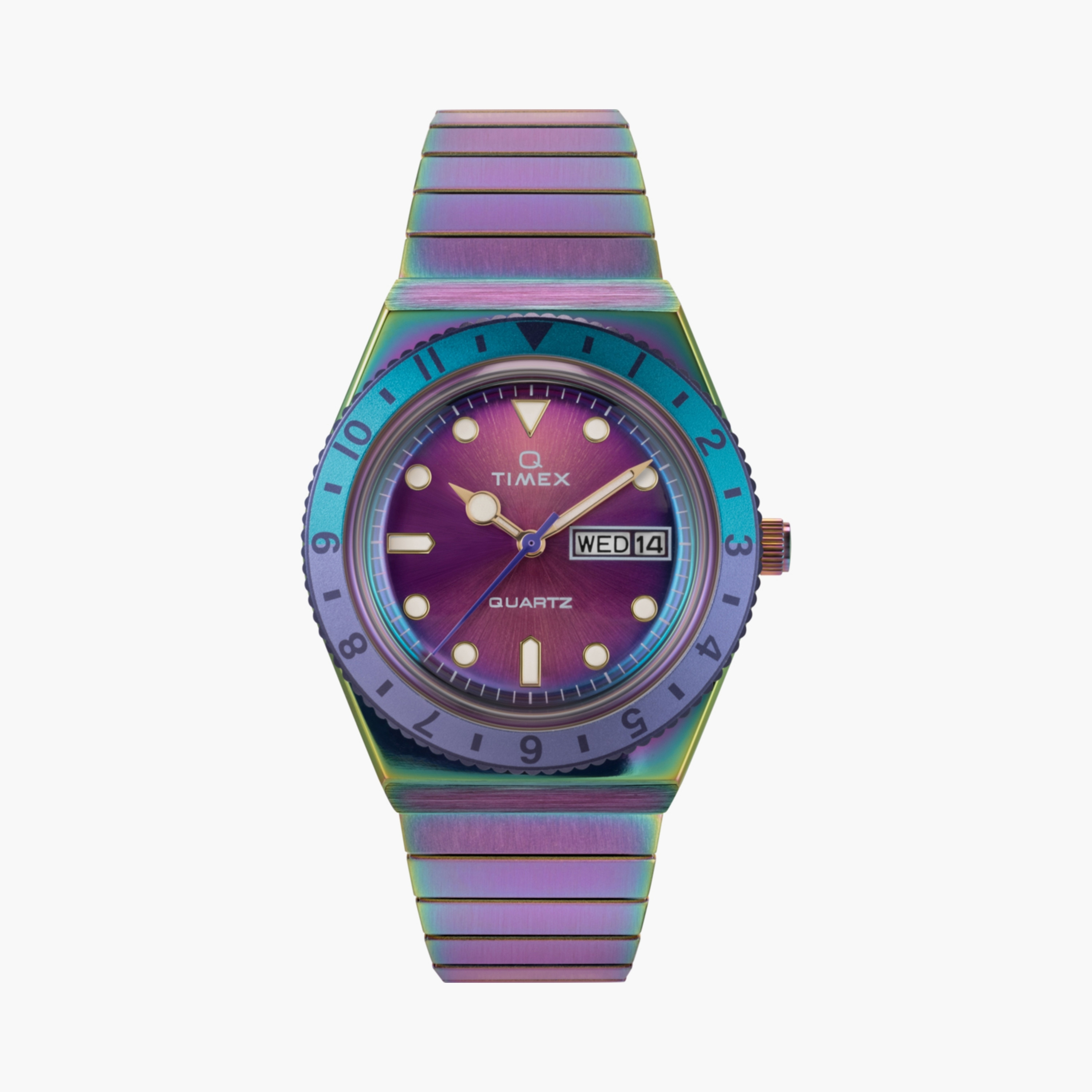 تايمكس ساعة يد نسائية 36 مم بنفسجية أنالوج ستانلس ستيل | TW2W41100-women-watchesandjewellery-watches-image-1