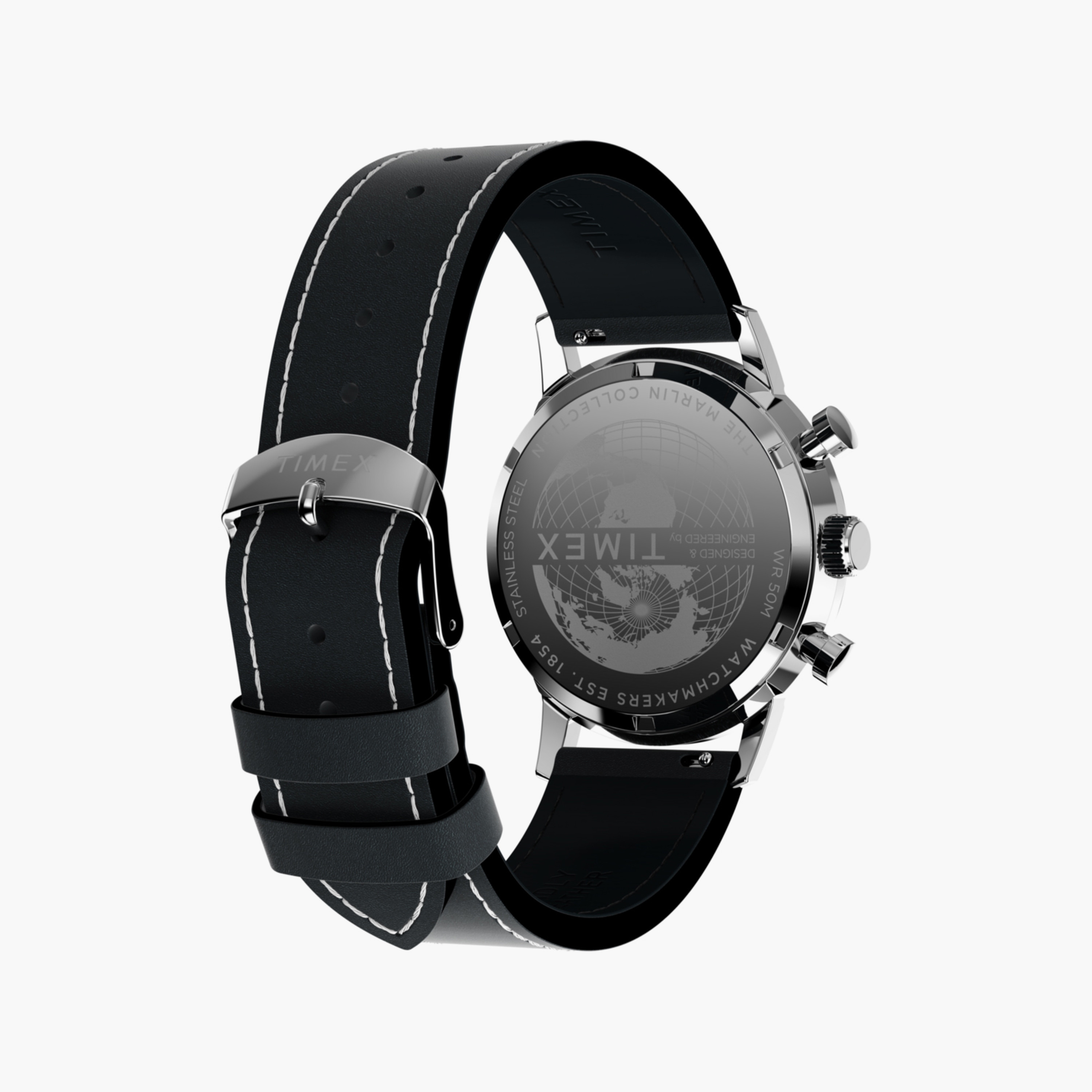 Timex Men's 40 MM Black Chronograph Leather Watch | TW2W98900-men-watchesandjewellery-watches-image-4