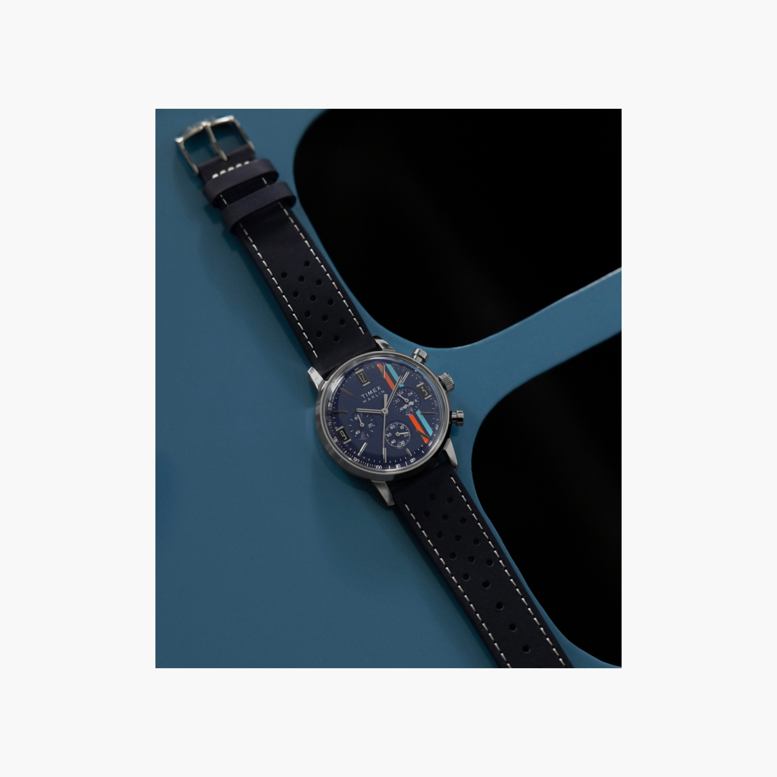 Timex Men's 40 MM Black Chronograph Leather Watch | TW2W98900-men-watchesandjewellery-watches-image-6