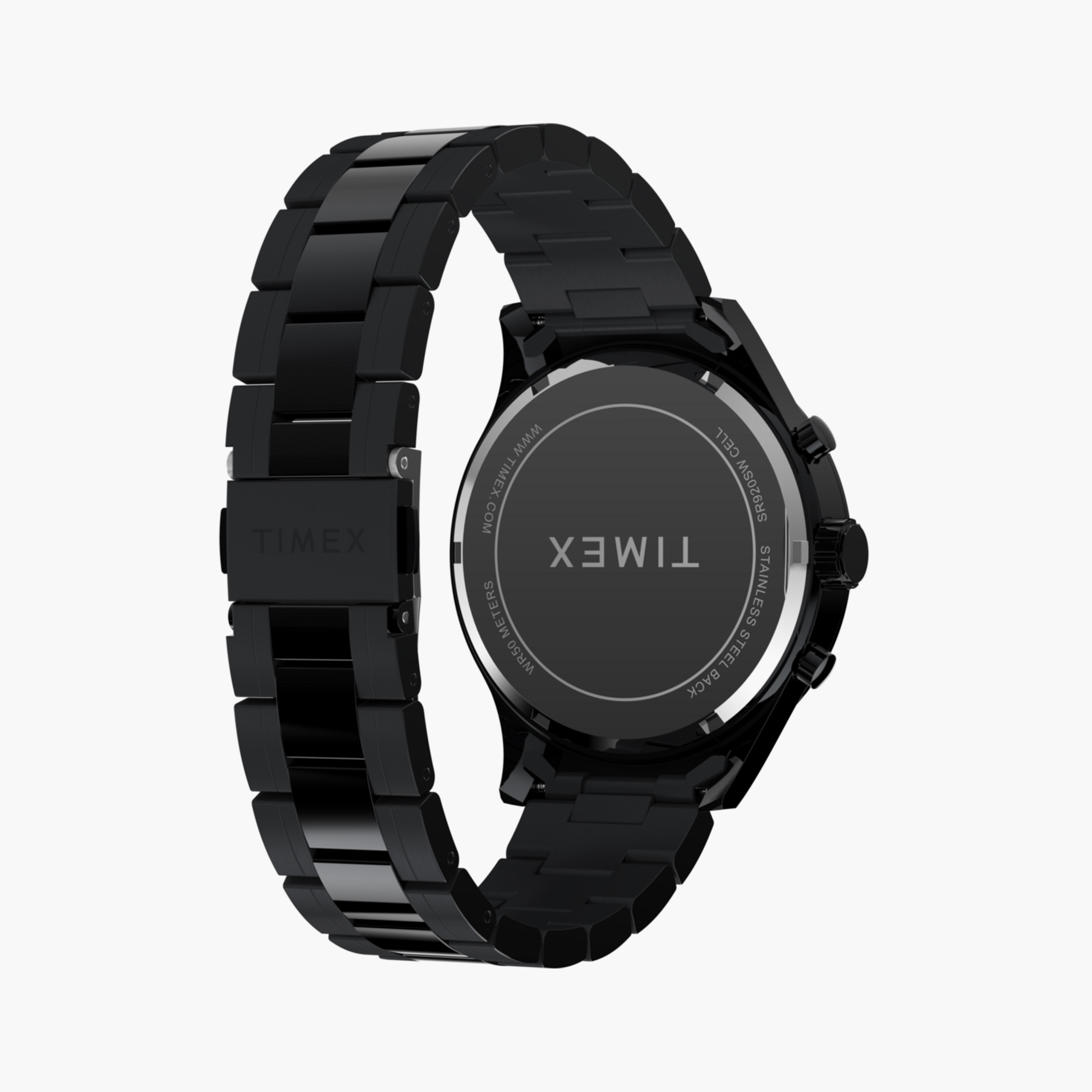 Timex Men's 43 MM Black Chronograph Stainless Steel Watch | TW2Y01600-men-watchesandjewellery-watches-image-4