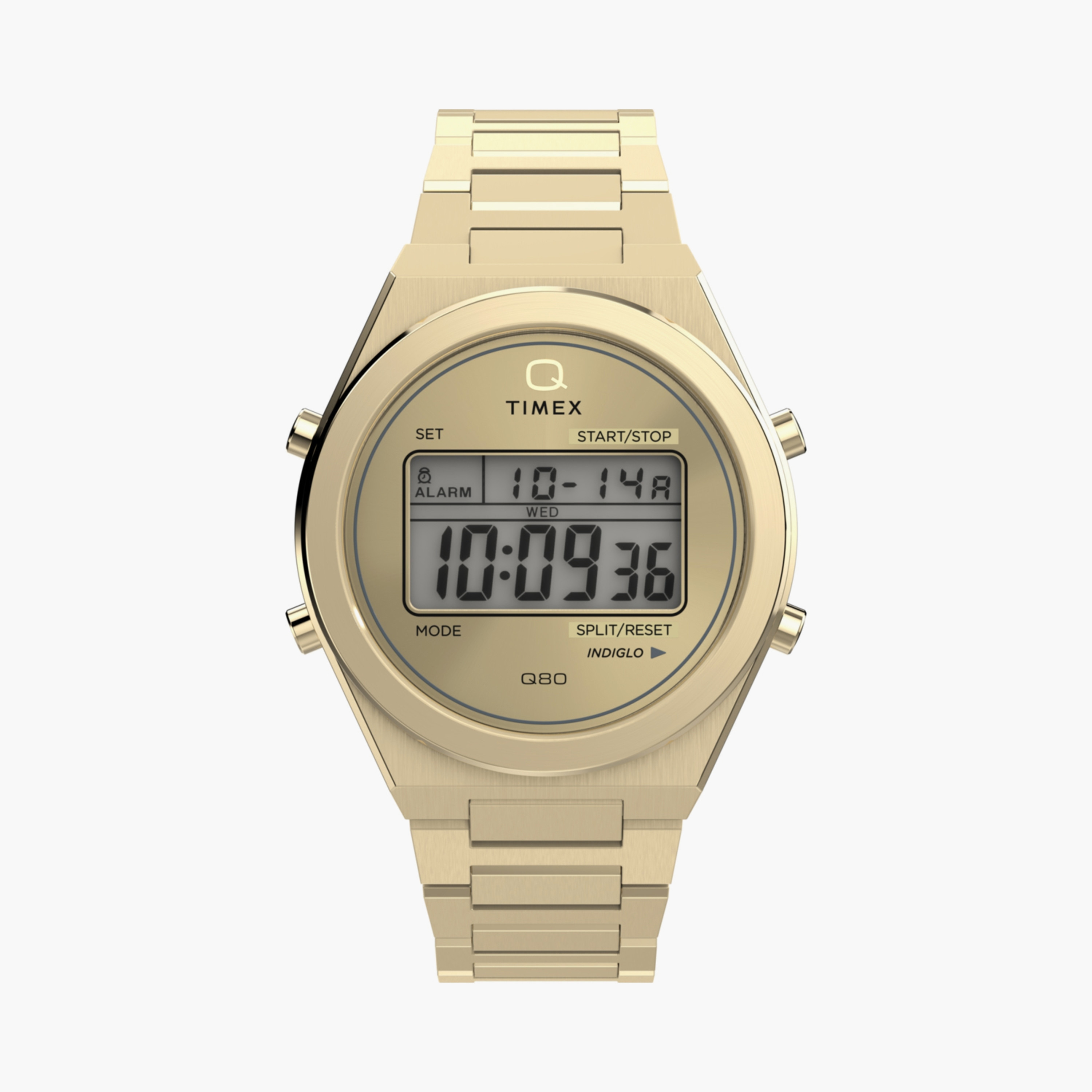 تايمكس ساعة يد رجالية 39 مم ذهبية رقمية ستانلس ستيل | TW2Y09700-men-watchesandjewellery-watches-image-1