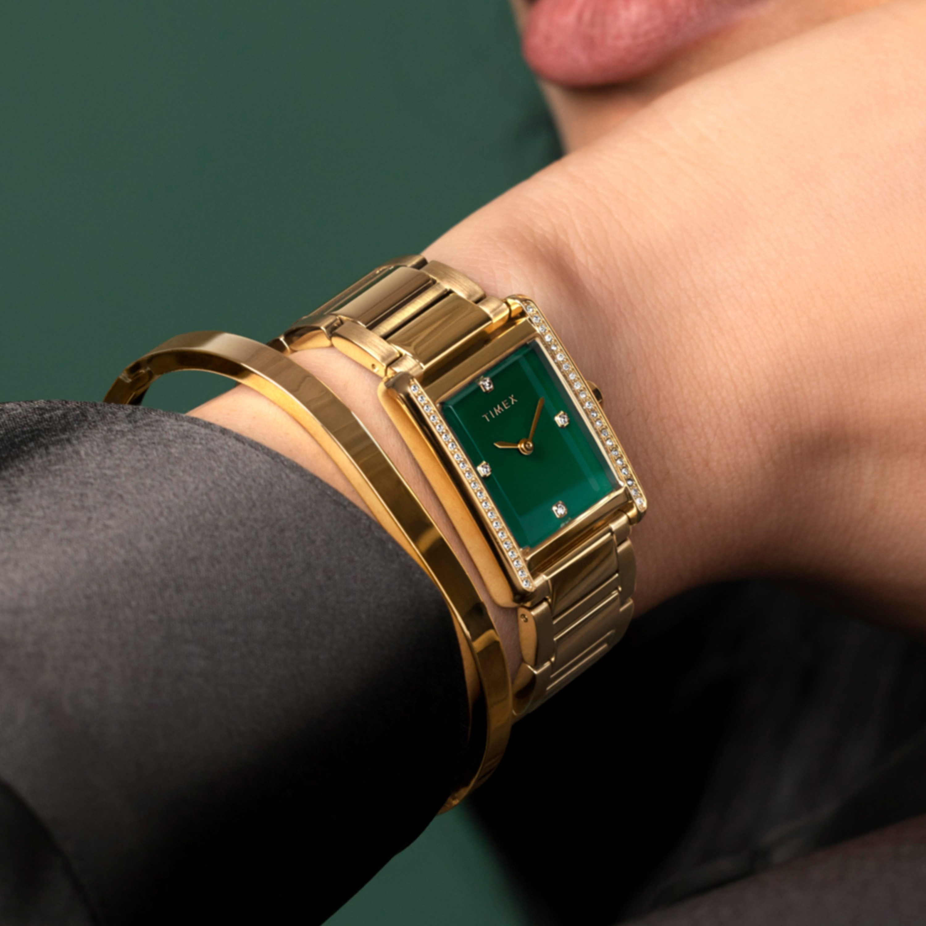 تايمكس ساعة يد نسائية 24 مم ذهبية أنالوج ستانلس ستيل | TW2W87500-women-watchesandjewellery-watches-image-6