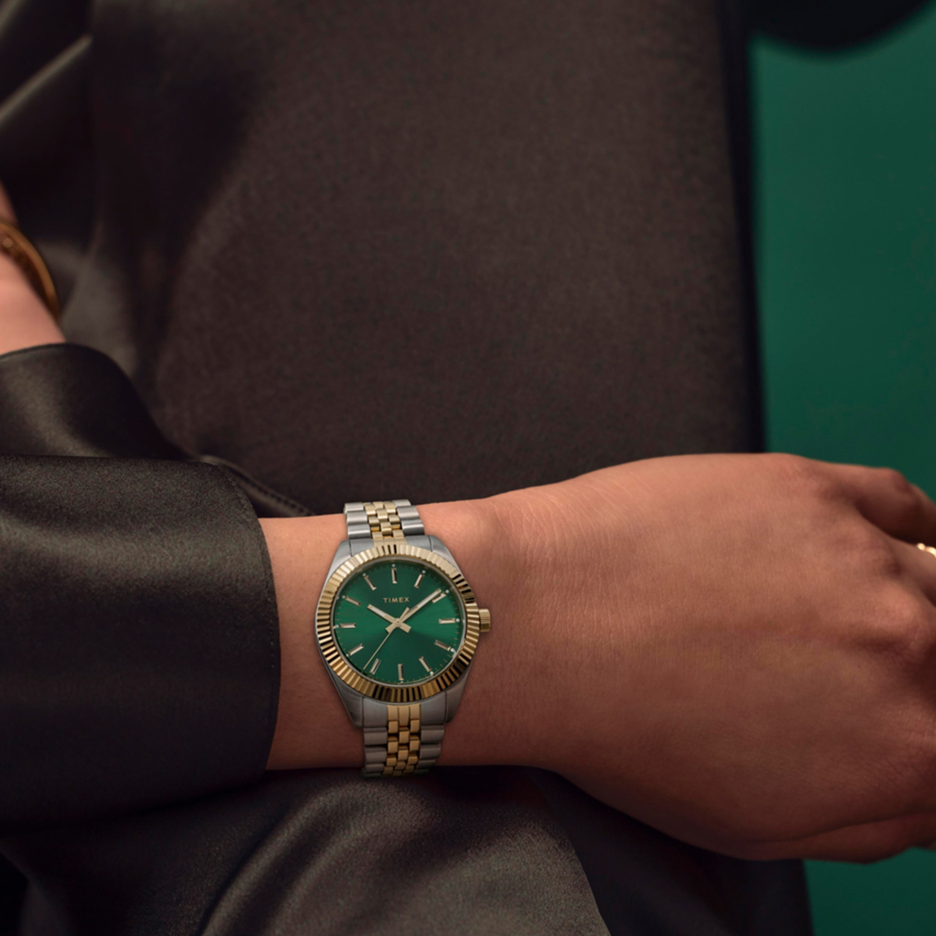 تايمكس ساعة يد نسائية 36 مم فضية وذهبية أنالوج ستانلس ستيل | TW2W87400-women-watchesandjewellery-watches-image-6