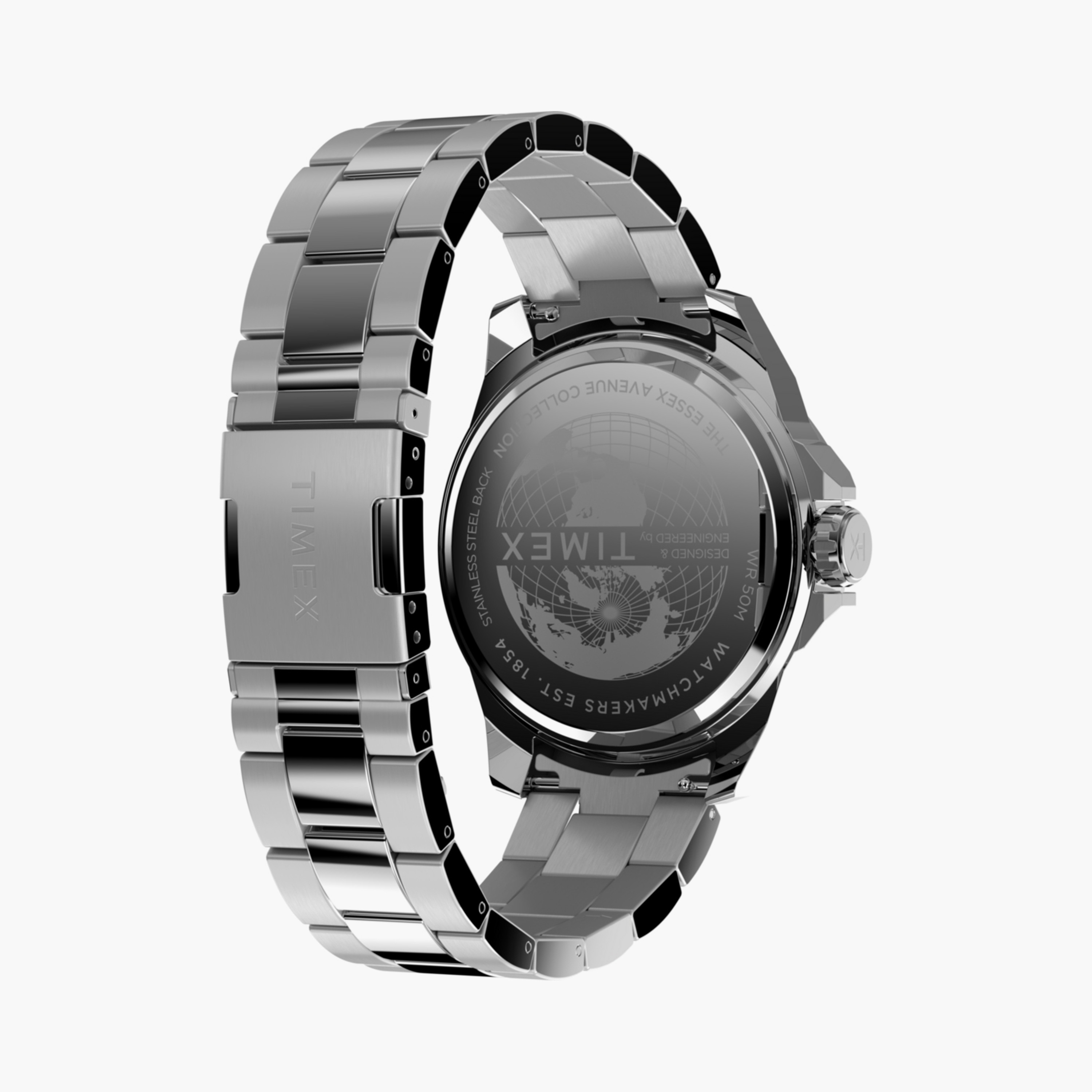 تايمكس ساعة يد رجالية 46 مم فضية أنالوج ستانلس ستيل | TW2W92700-men-watchesandjewellery-watches-image-4