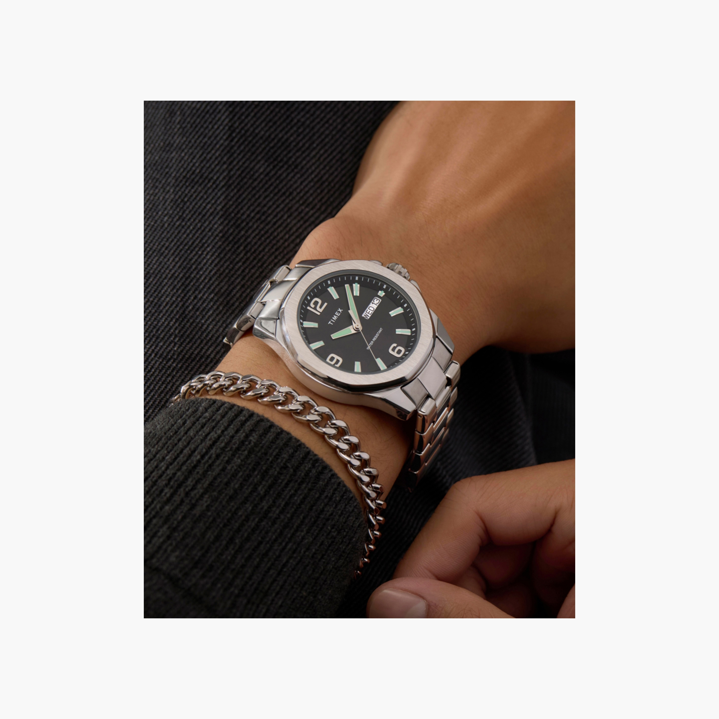 تايمكس ساعة يد رجالية 46 مم فضية أنالوج ستانلس ستيل | TW2W92700-men-watchesandjewellery-watches-image-6
