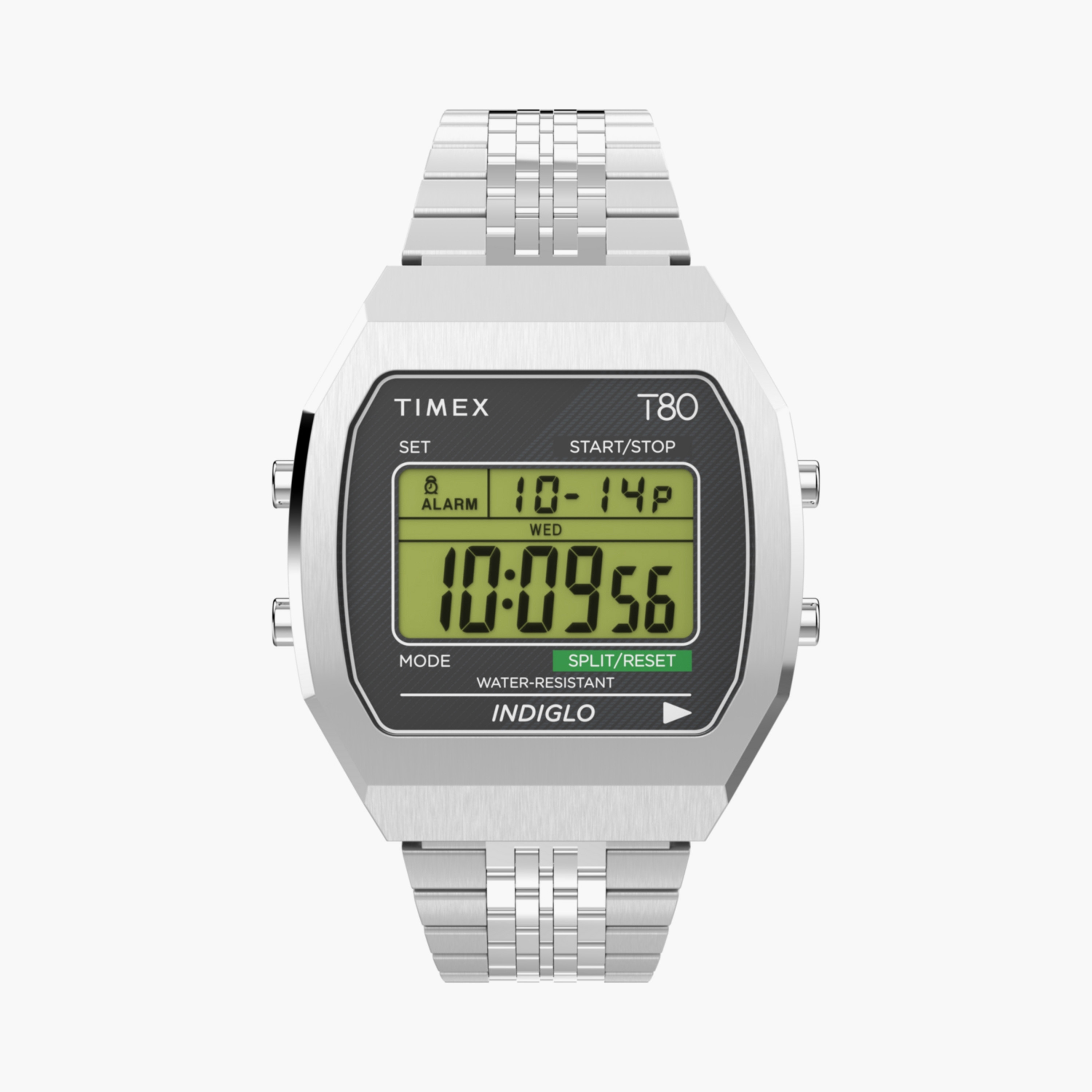 تايمكس ساعة يد 36 مم فضية رقمية ستانلس ستيل | TW2V74200-men-watchesandjewellery-watches-image-1