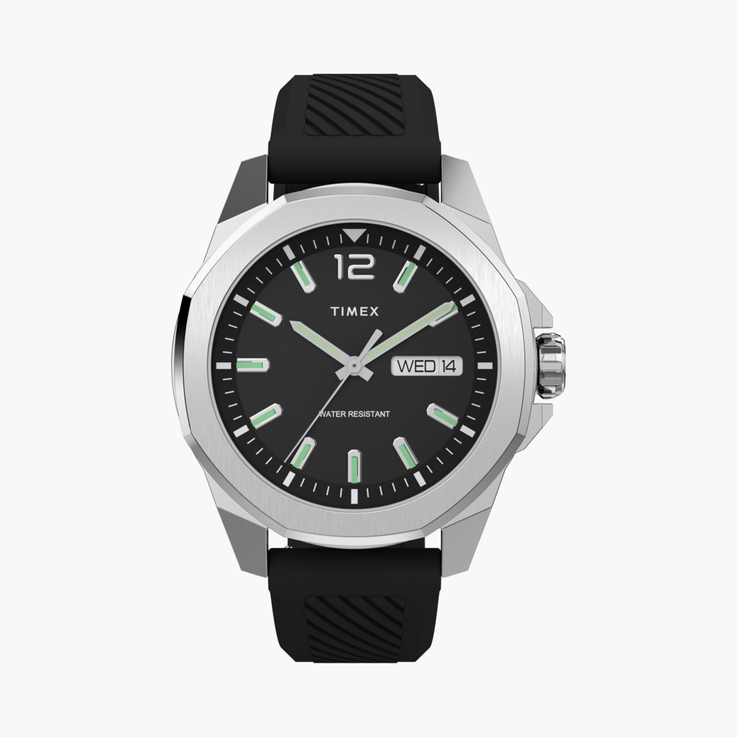 Timex Men's 46 MM Black Analog Silicone Watch | TW2W42900-men-watchesandjewellery-watches-image-1