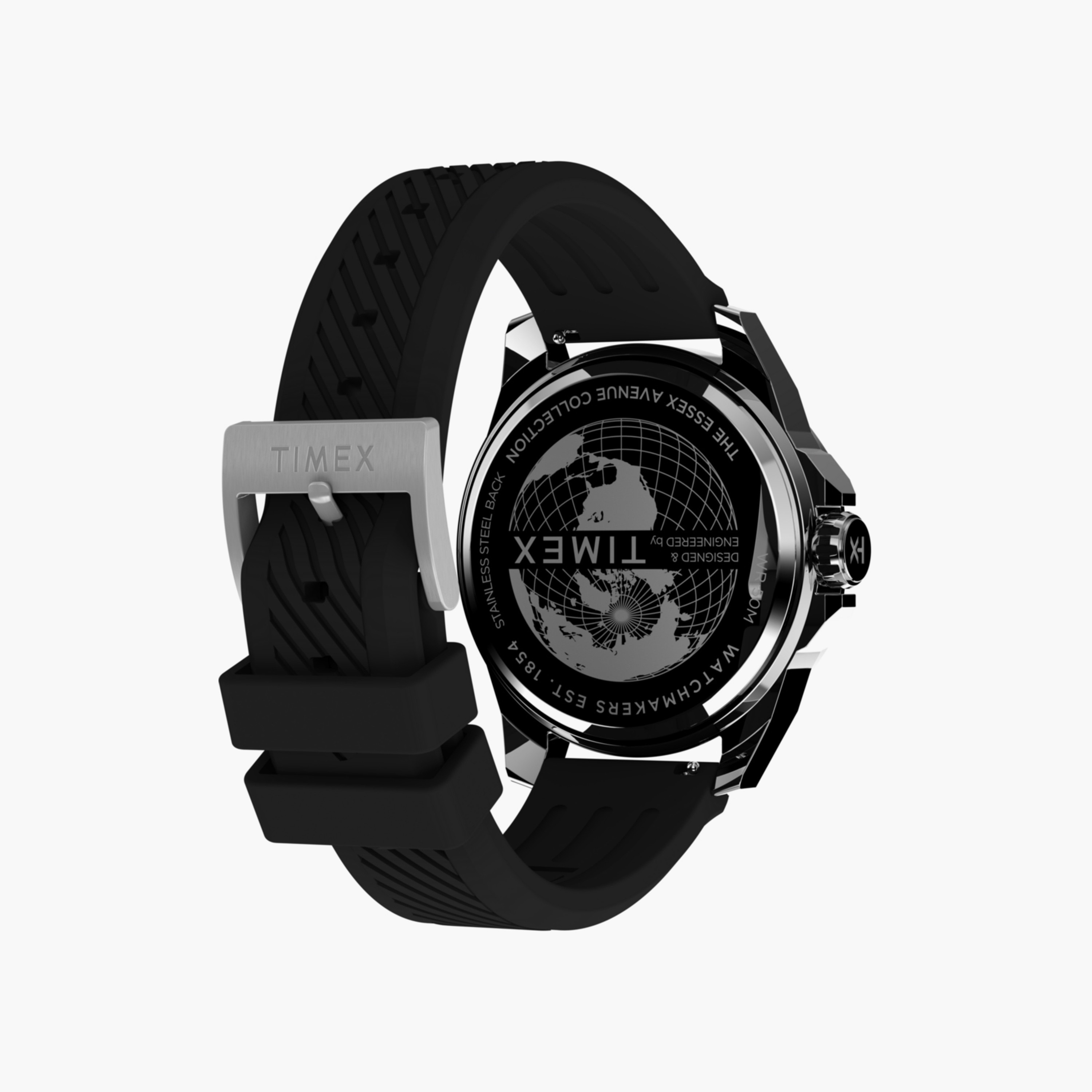 Timex Men's 46 MM Black Analog Silicone Watch | TW2W42900-men-watchesandjewellery-watches-image-4