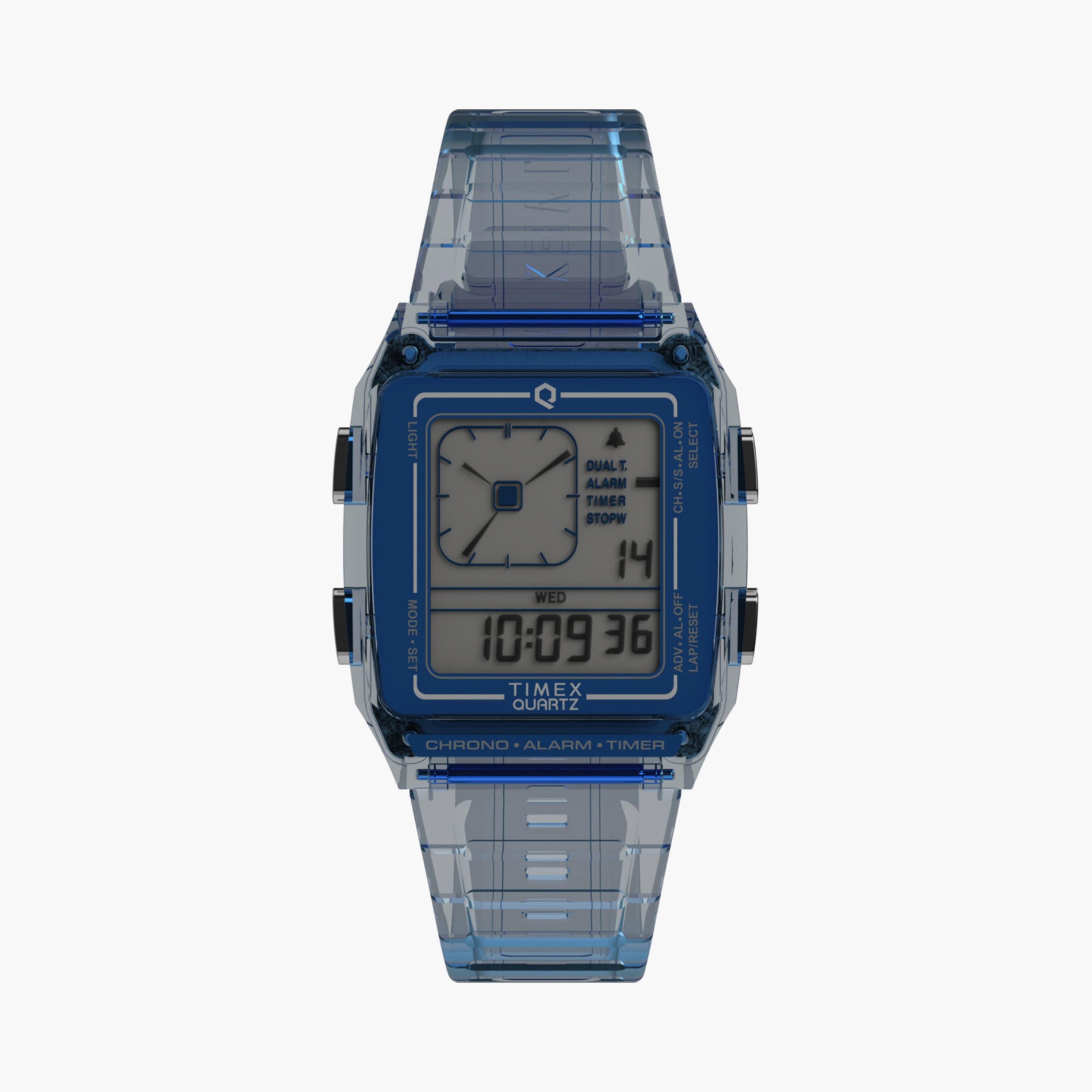 تايمكس ساعة يد 35 مم سوداء رقمية سيليكون | TW2W45000-men-watchesandjewellery-watches-image-1