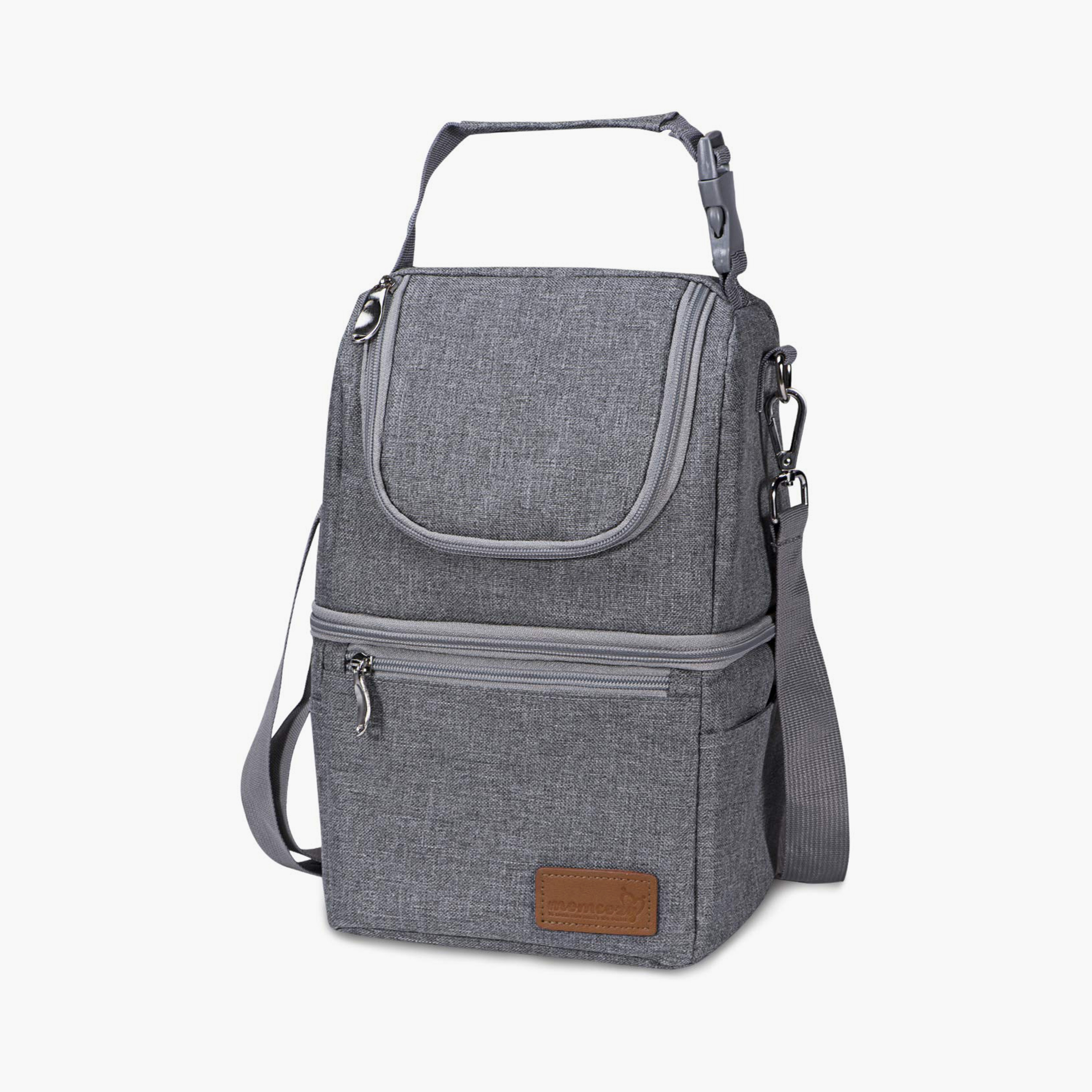 Momcozy Multi-Function Insulated Breastmilk Cooler Bag - Grey-baby-feeding-breastfeedingandcare-image-1