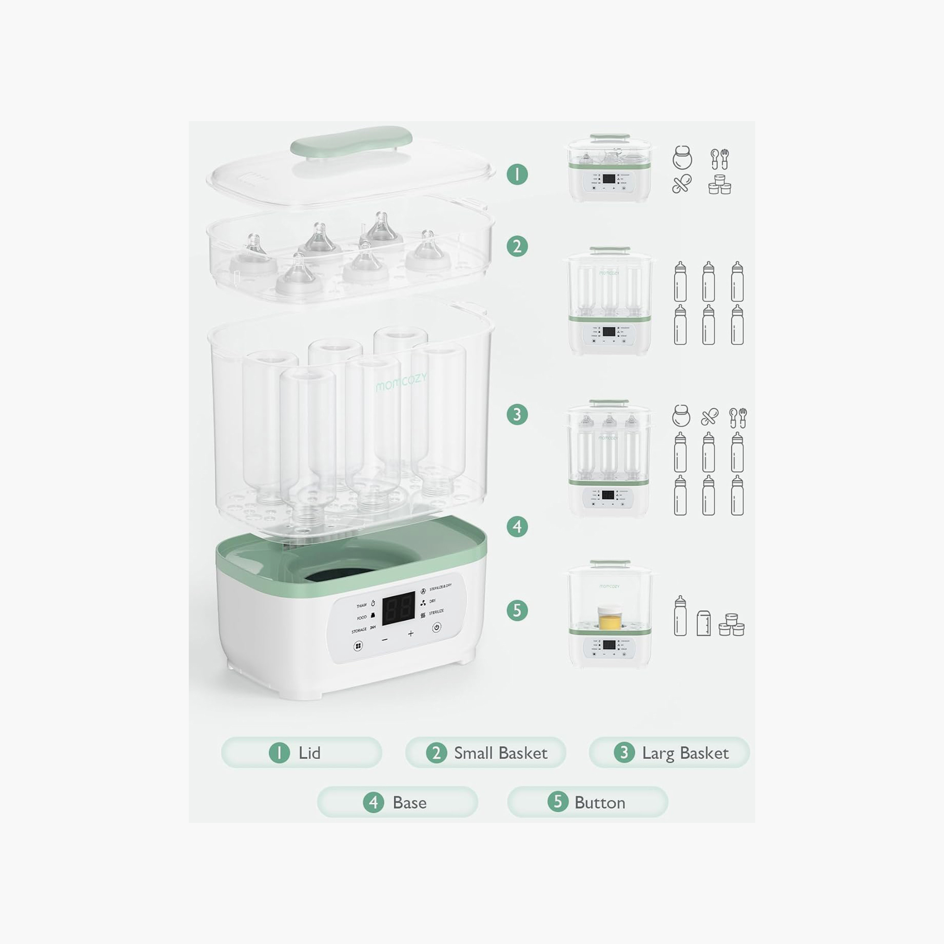 Momcozy 8-in-1 Bottle Sterilizer & Dryer-baby-feeding-sterilizersandwarmers-image-2