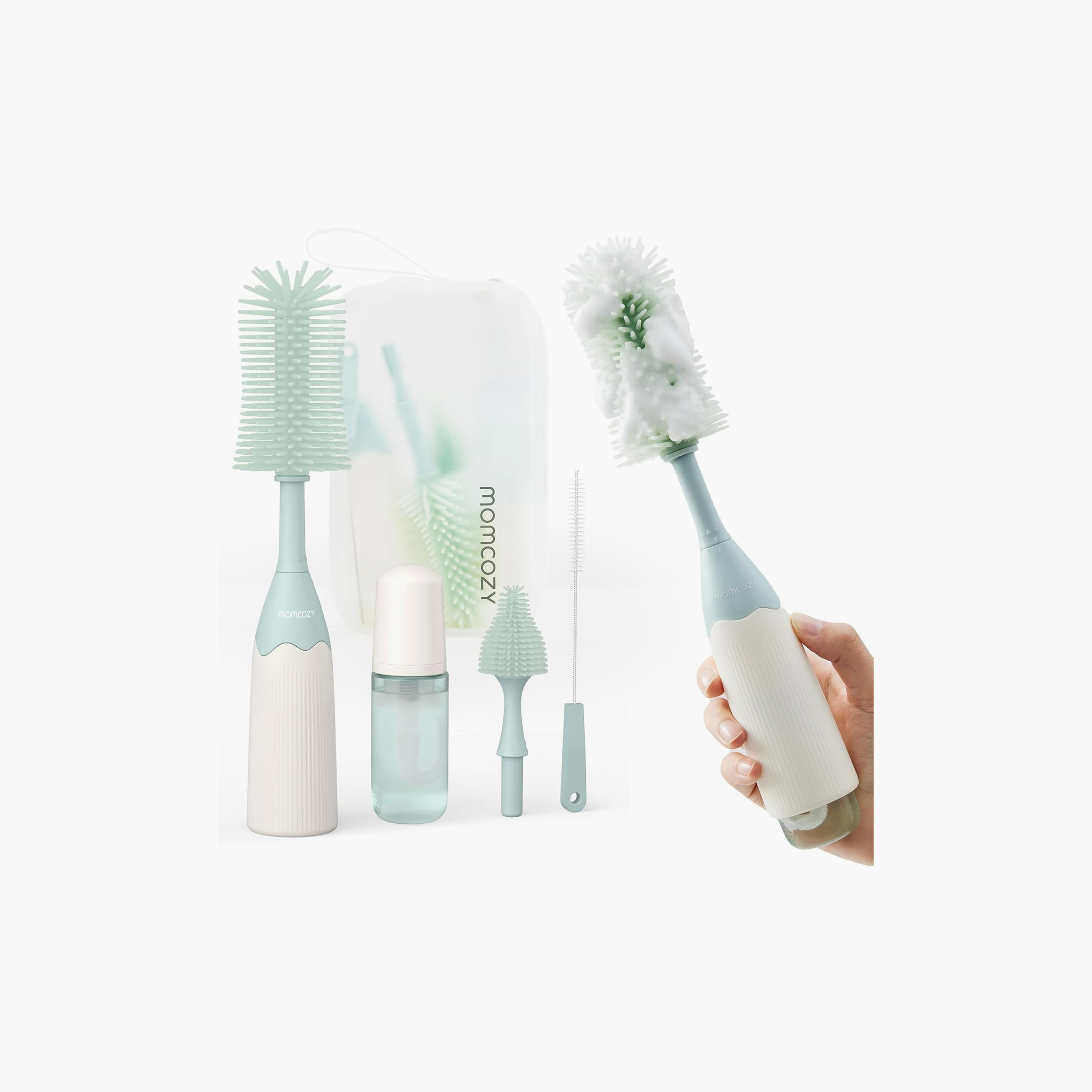 Momcozy 4-Piece Bottle Brush Kit - Green-baby-feeding-feedingbottles-bottlesandteats-image-1