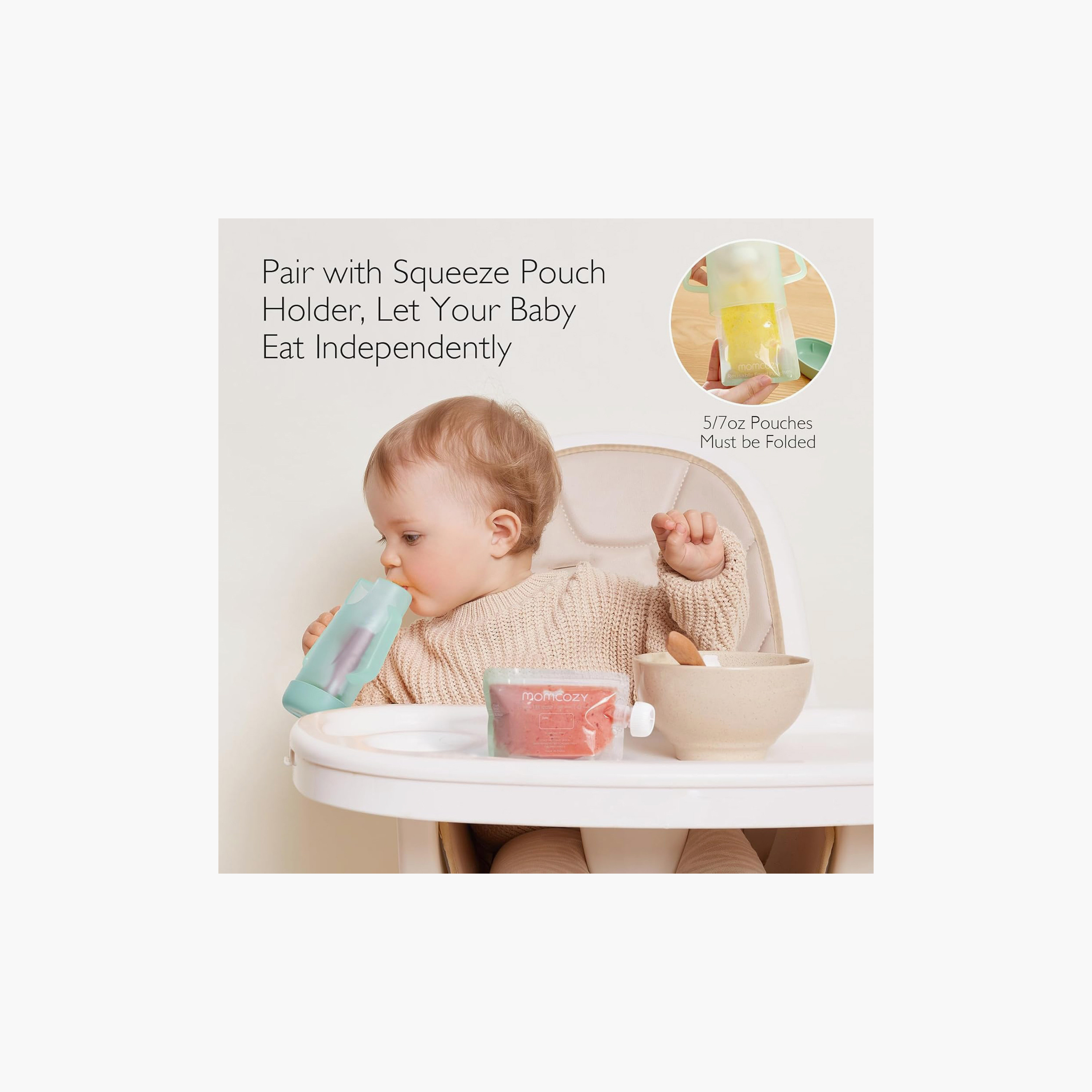 Momcozy 10-Piece BPA Free Reusable Baby Food Pouches - 100ml-baby-feeding-mealtimeessentials-image-6