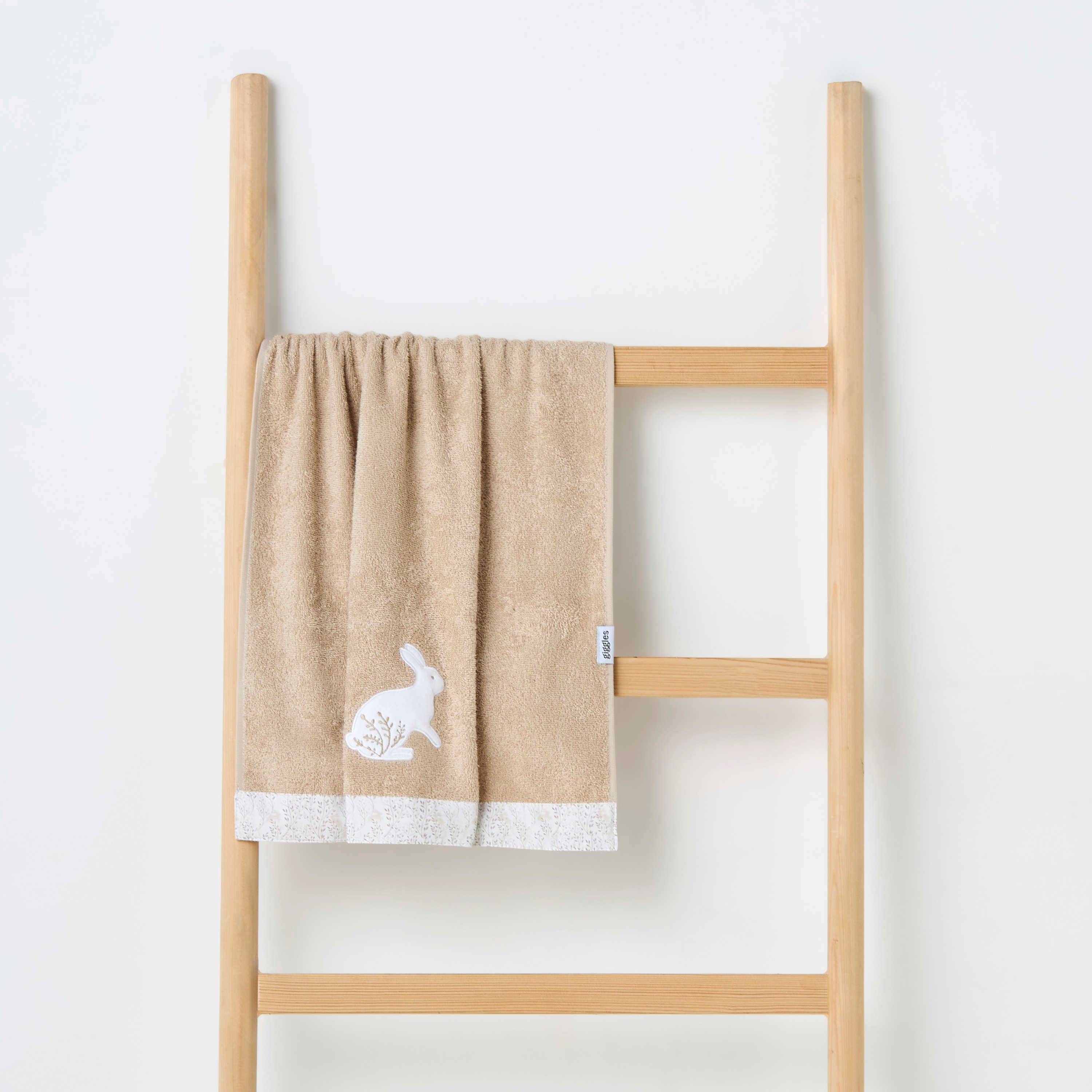 Turkish Cotton Towel with Bunny applique - Frappe-baby-bathandcare-towels-image-1