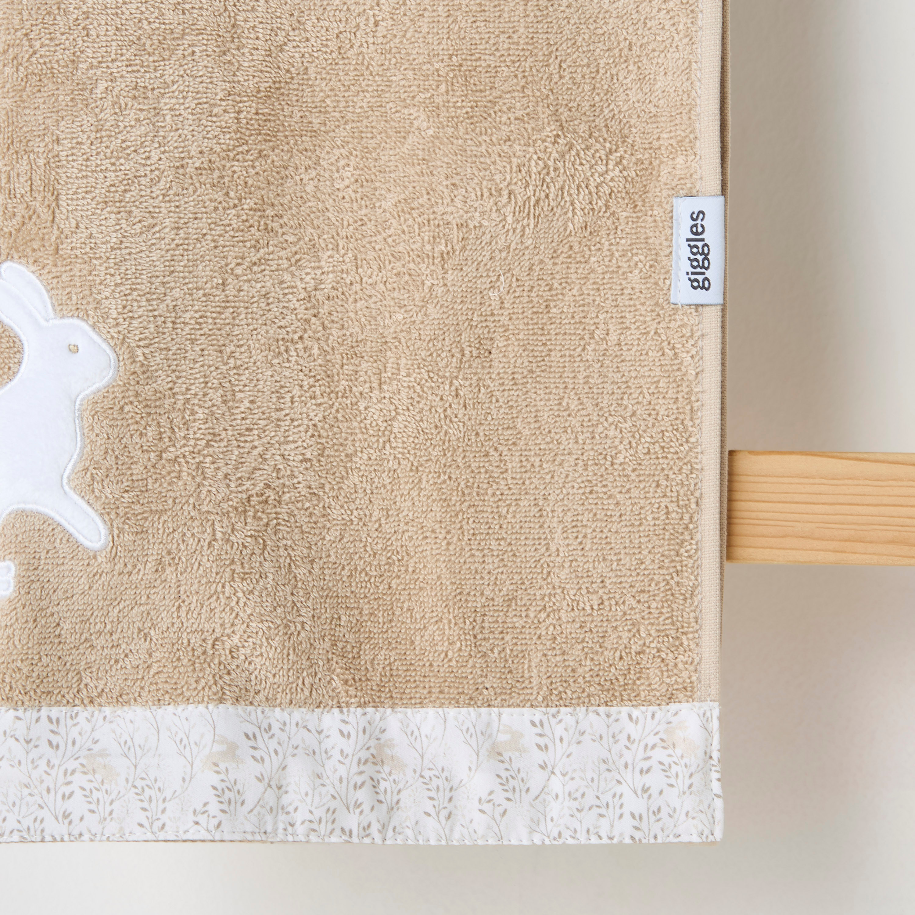 Turkish Cotton Towel with Bunny applique - Frappe-baby-bathandcare-towels-image-4
