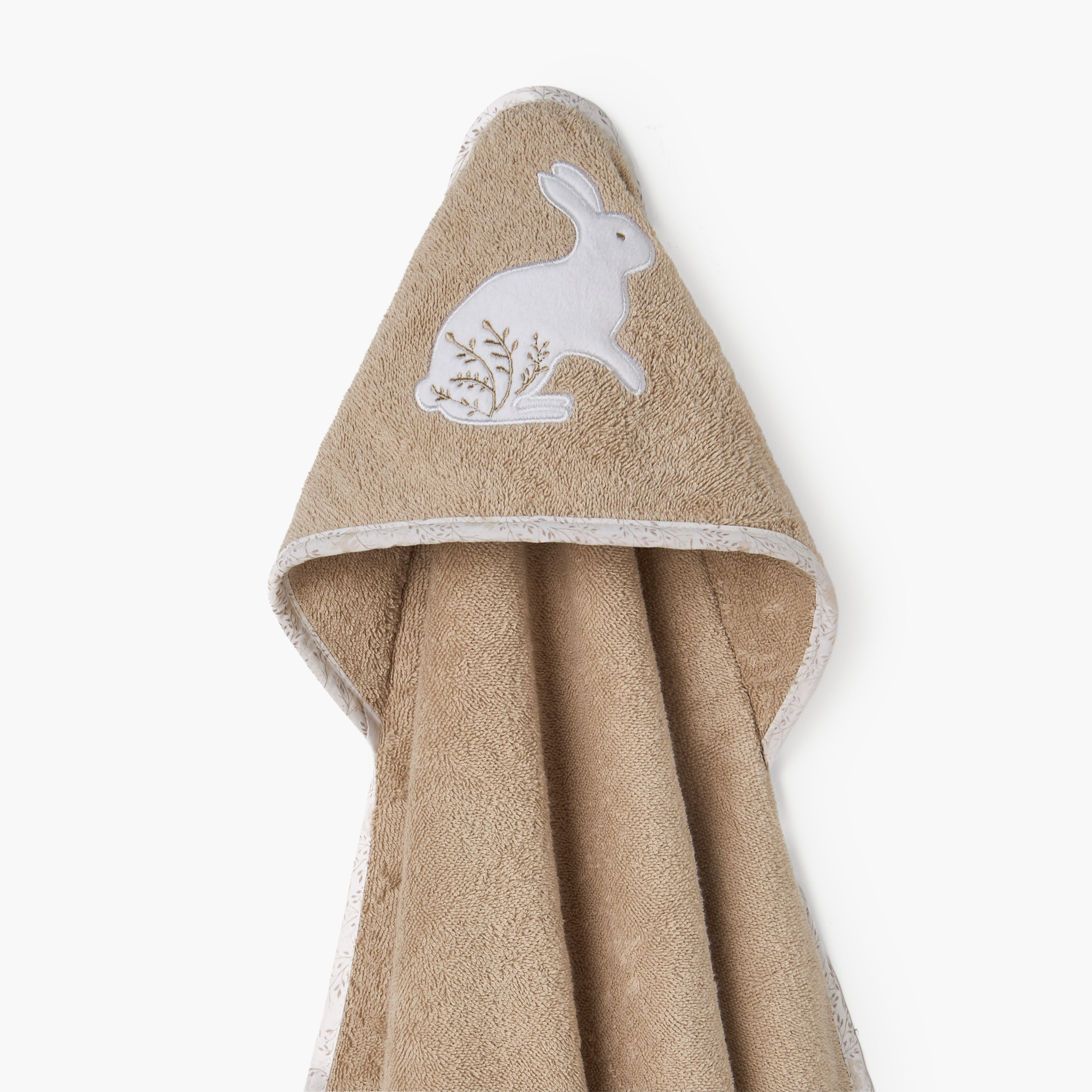 Turkish Hooded Cotton Towel with Bunny applique - Frappe-baby-bathandcare-towels-image-2