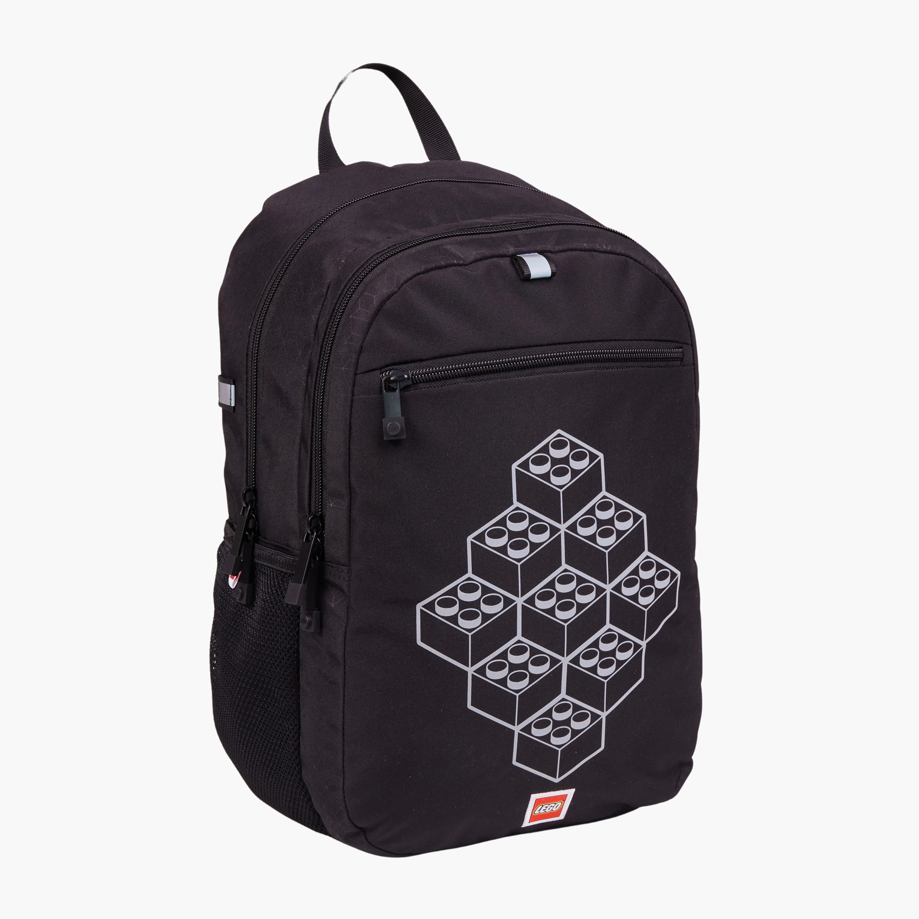 شنطة ظهر بطبعات وحمالات قابلة للتعديل وسحاب إغلاق من ليجو - 44x34x28 سم-school-bagsandbackpacks-backpacks-image-1