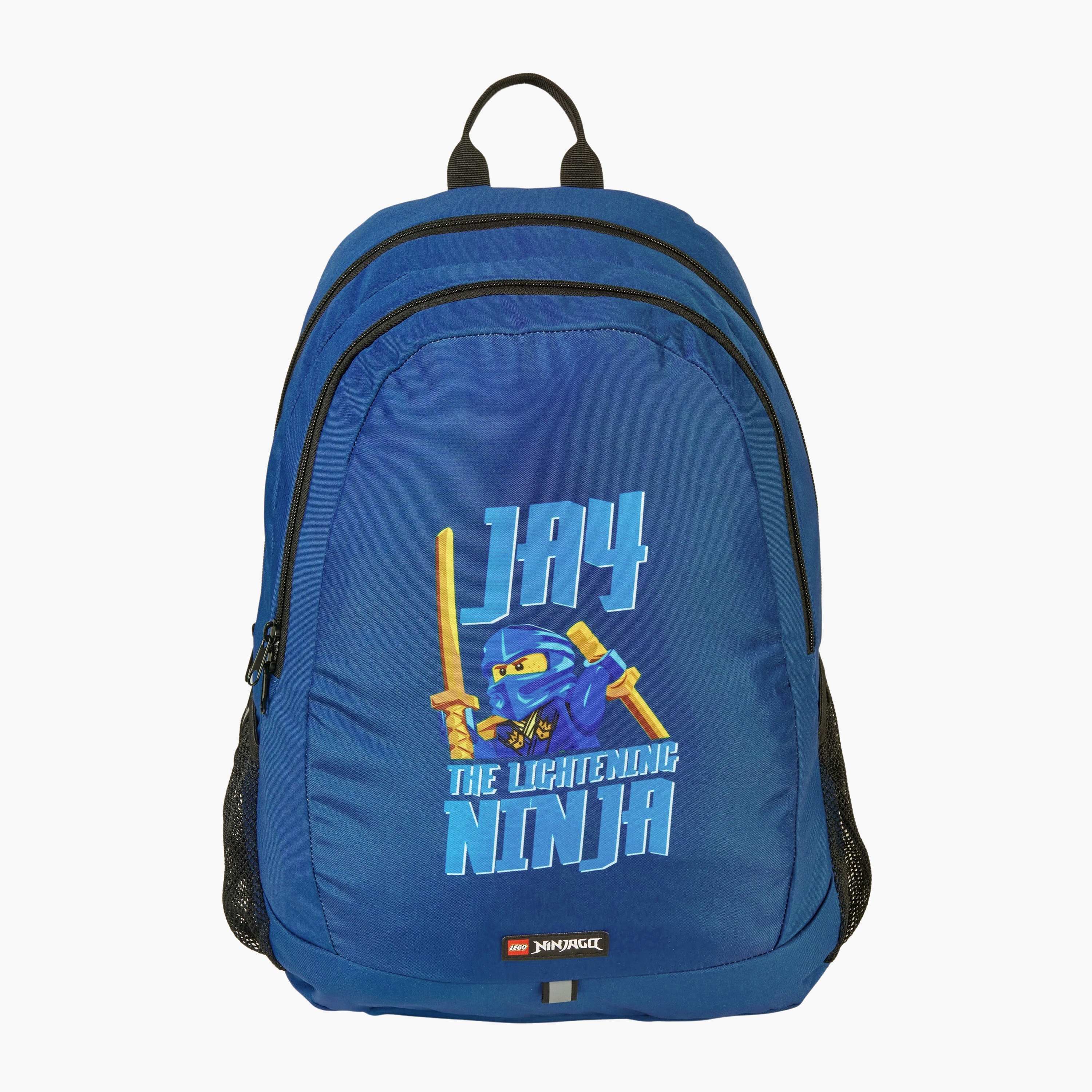 شنطة ظهر بطبعات نينجاغو مع حمالات قابلة للتعديل وسحاب إغلاق من ليجو - 47×38×24 سم-school-bagsandbackpacks-backpacks-image-1