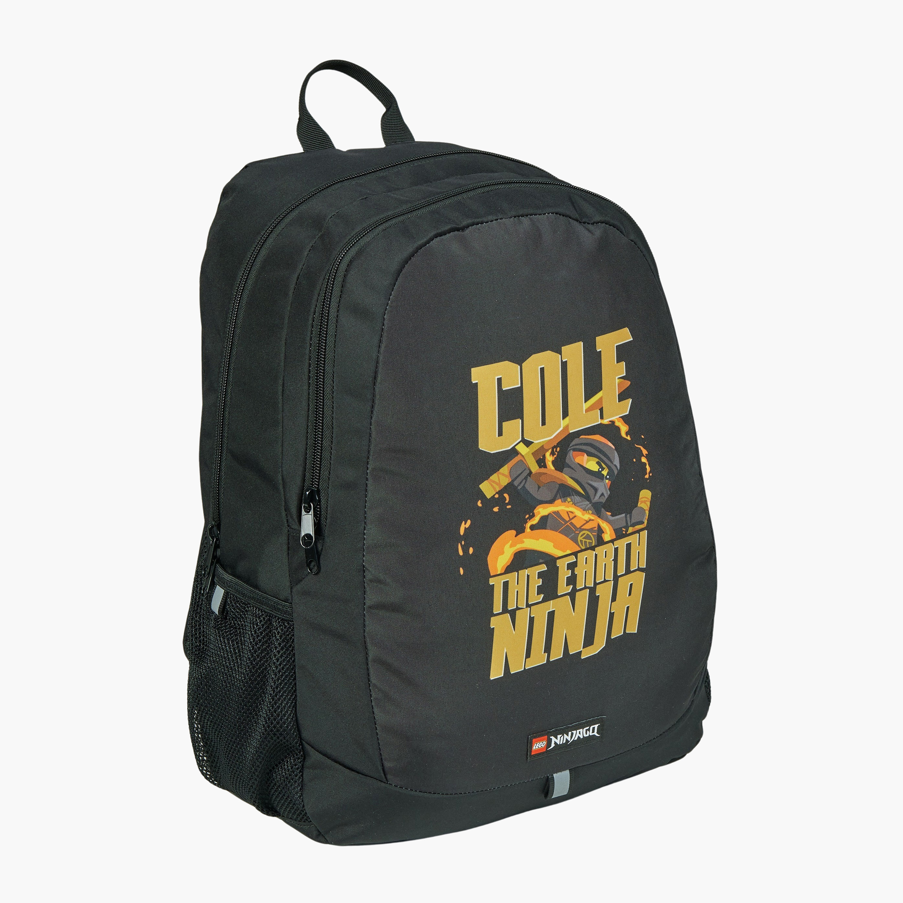 شنطة ظهر بطبعات نينجاغو مع حمالات قابلة للتعديل وسحاب إغلاق من ليجو - 47×38×24 سم-school-bagsandbackpacks-backpacks-image-1