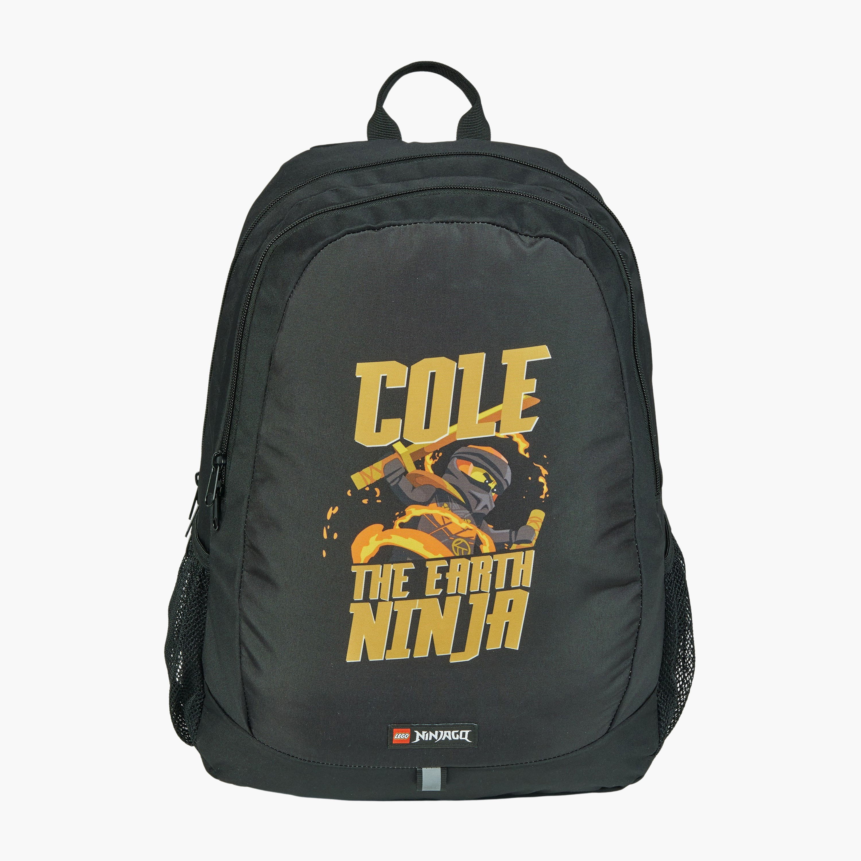 شنطة ظهر بطبعات نينجاغو مع حمالات قابلة للتعديل وسحاب إغلاق من ليجو - 47×38×24 سم-school-bagsandbackpacks-backpacks-image-3