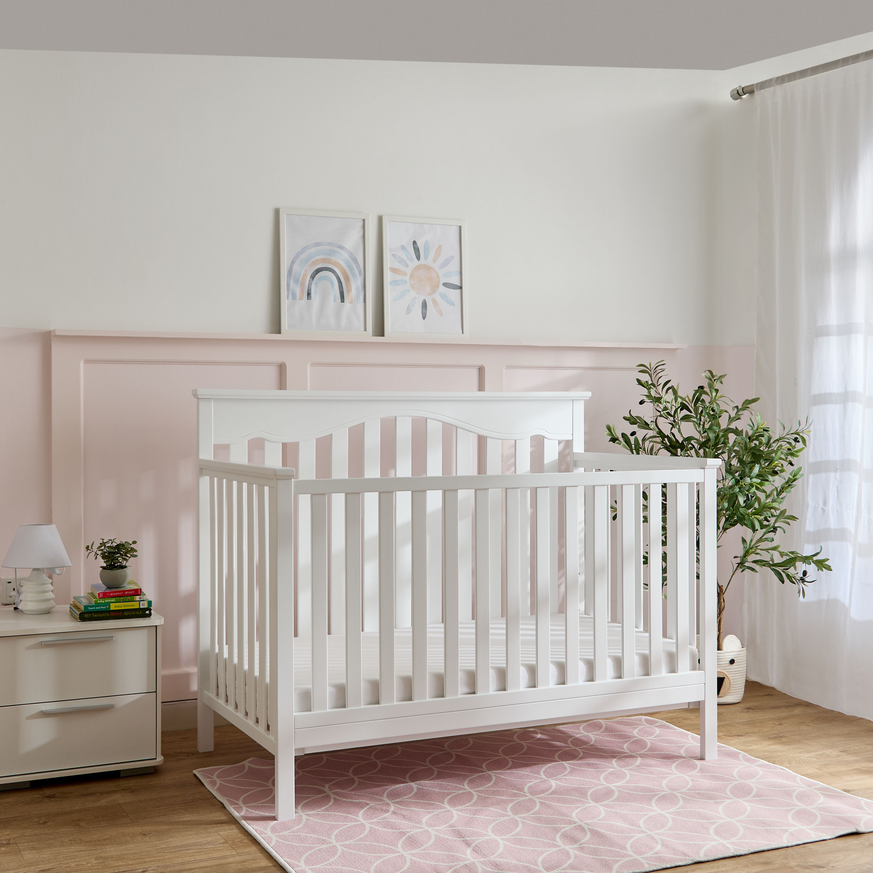 Juniors Adrian Crib with Toddler Rail-baby-nursery-furniture-cribsandbeds-babycribs-image-1