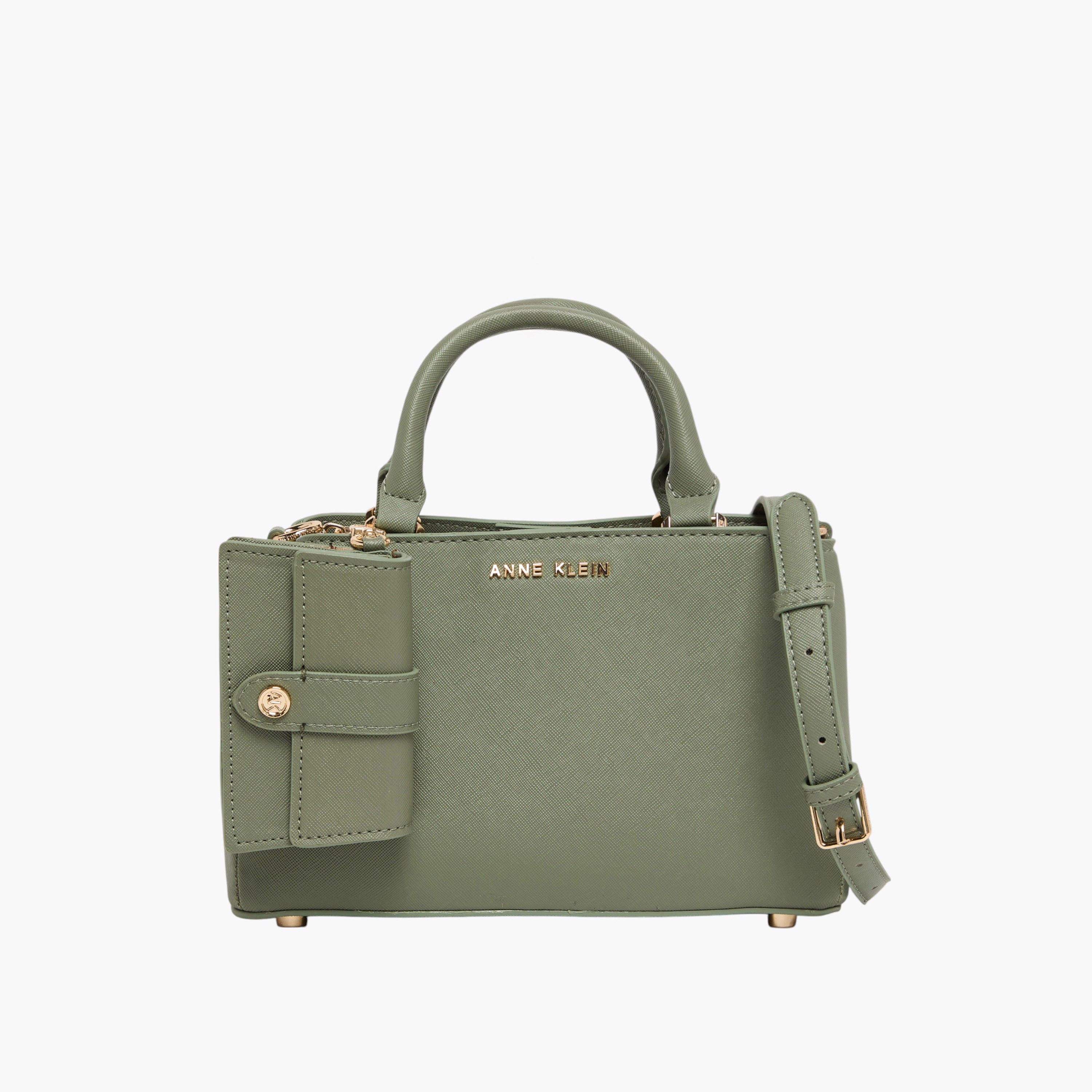 Anne Klein Solid Satchel Bag with Double Handles and Detachable Purse-women-bagsandwallets-handbags-image-1